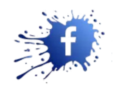 Facebook Logo in a paint splash