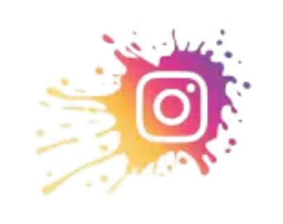 Instagram Logo in a Paint Splash Design