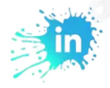 LinkedIn Logo in a Paint Splash Design