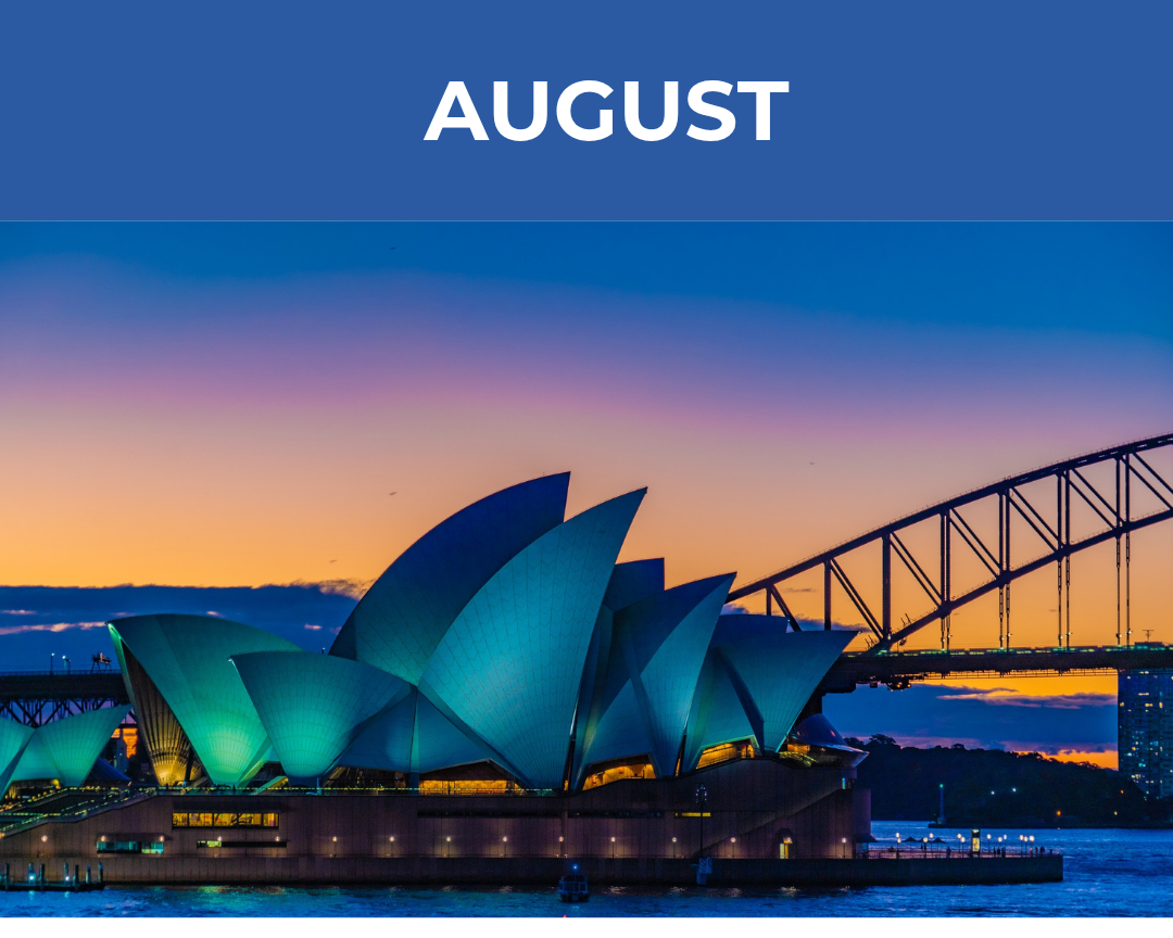 Sydney Opera House illuminated at sunset representing a supported community outing to a large-scale public event