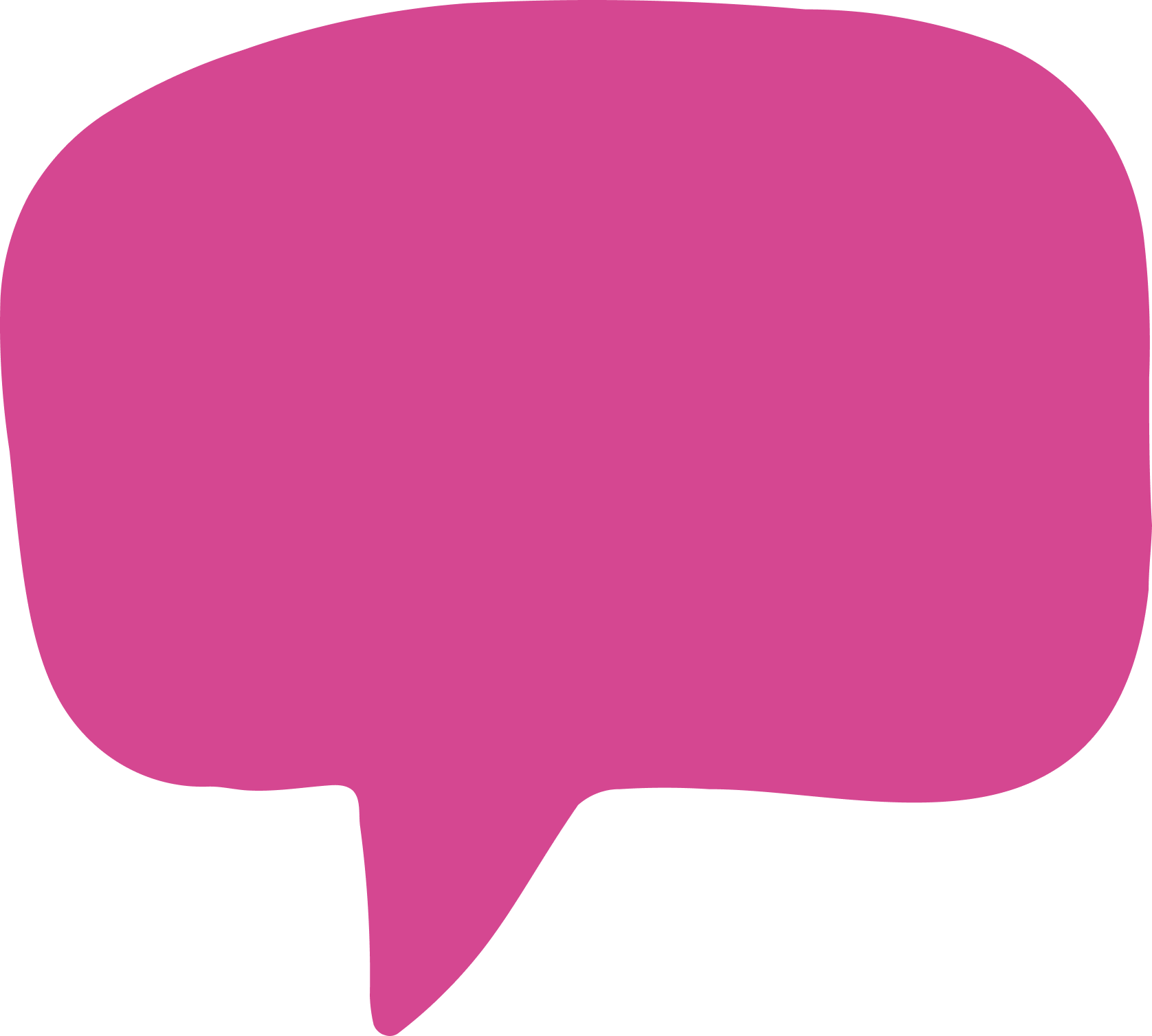 Pink speech bubble icon