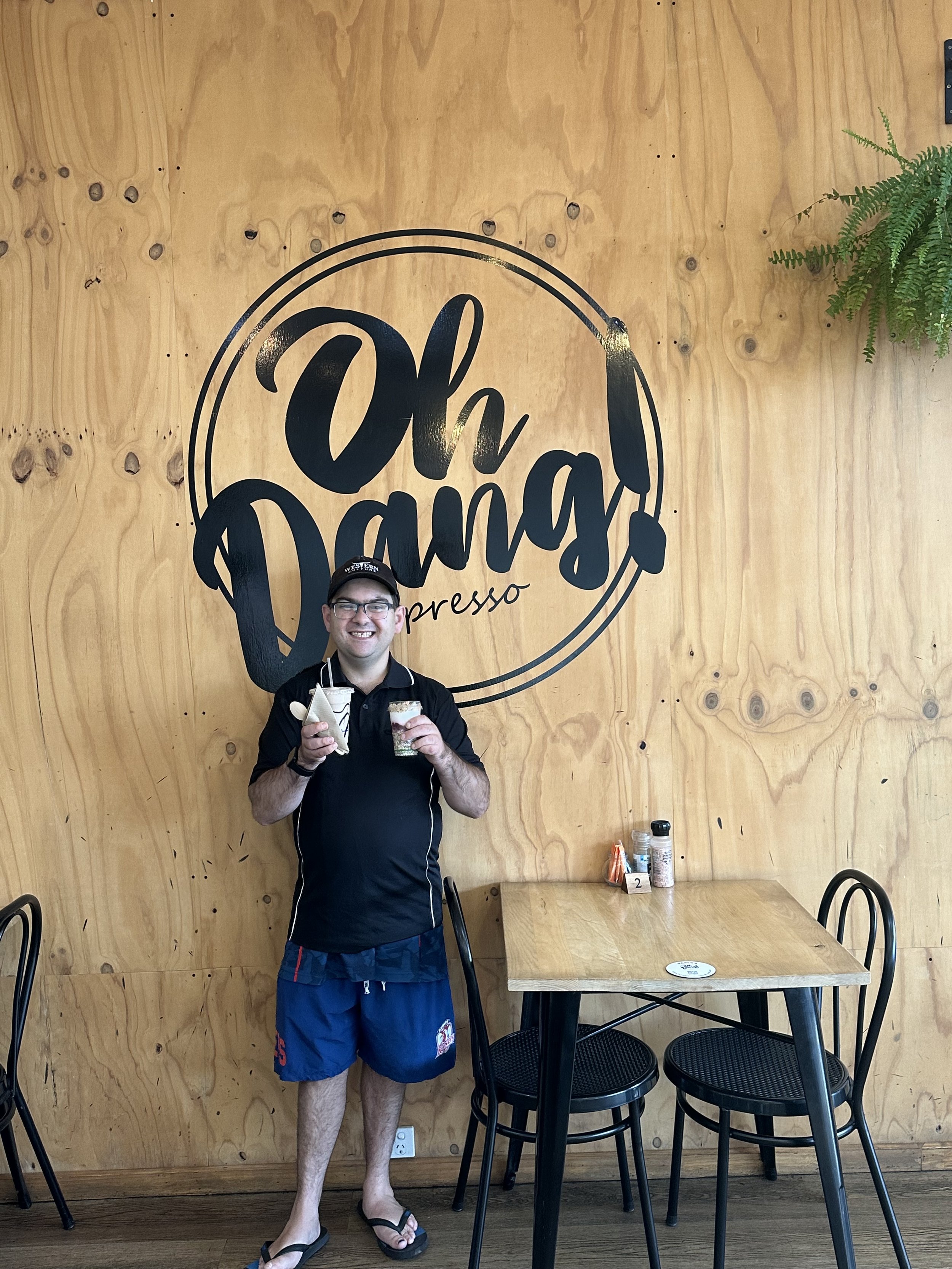 Participant at a cafe.