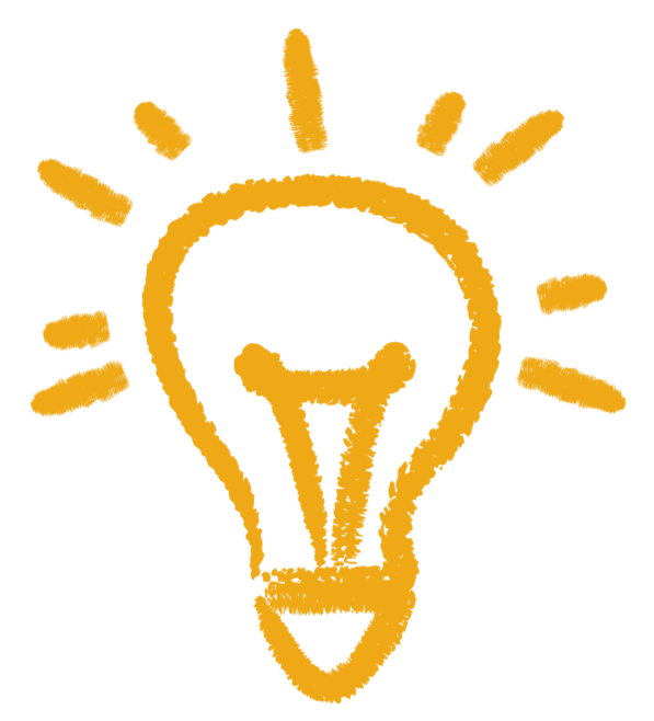 Light bulb icon representing new experiences and skill-building through monthly activities