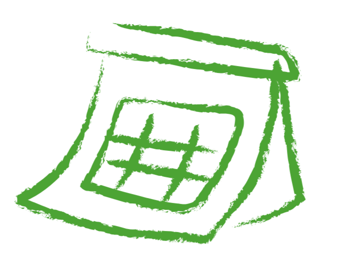 Calendar icon representing structured weekly activities supporting routine and social connection