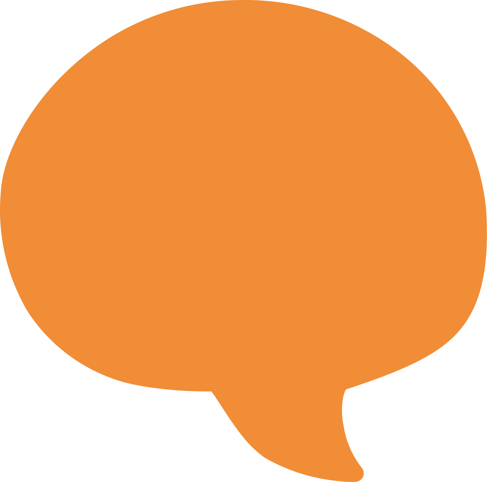 Orange speech bubble