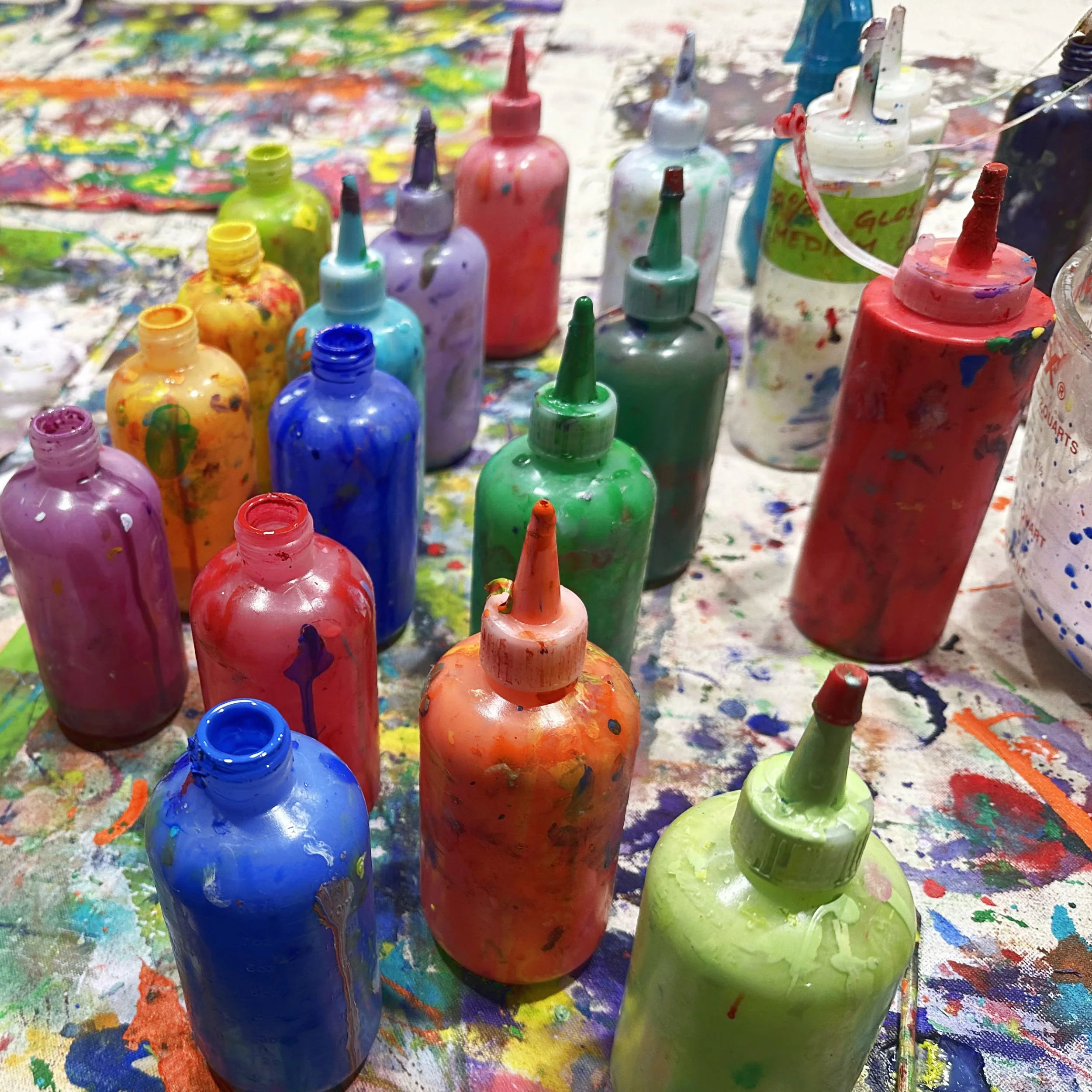 paint bottles