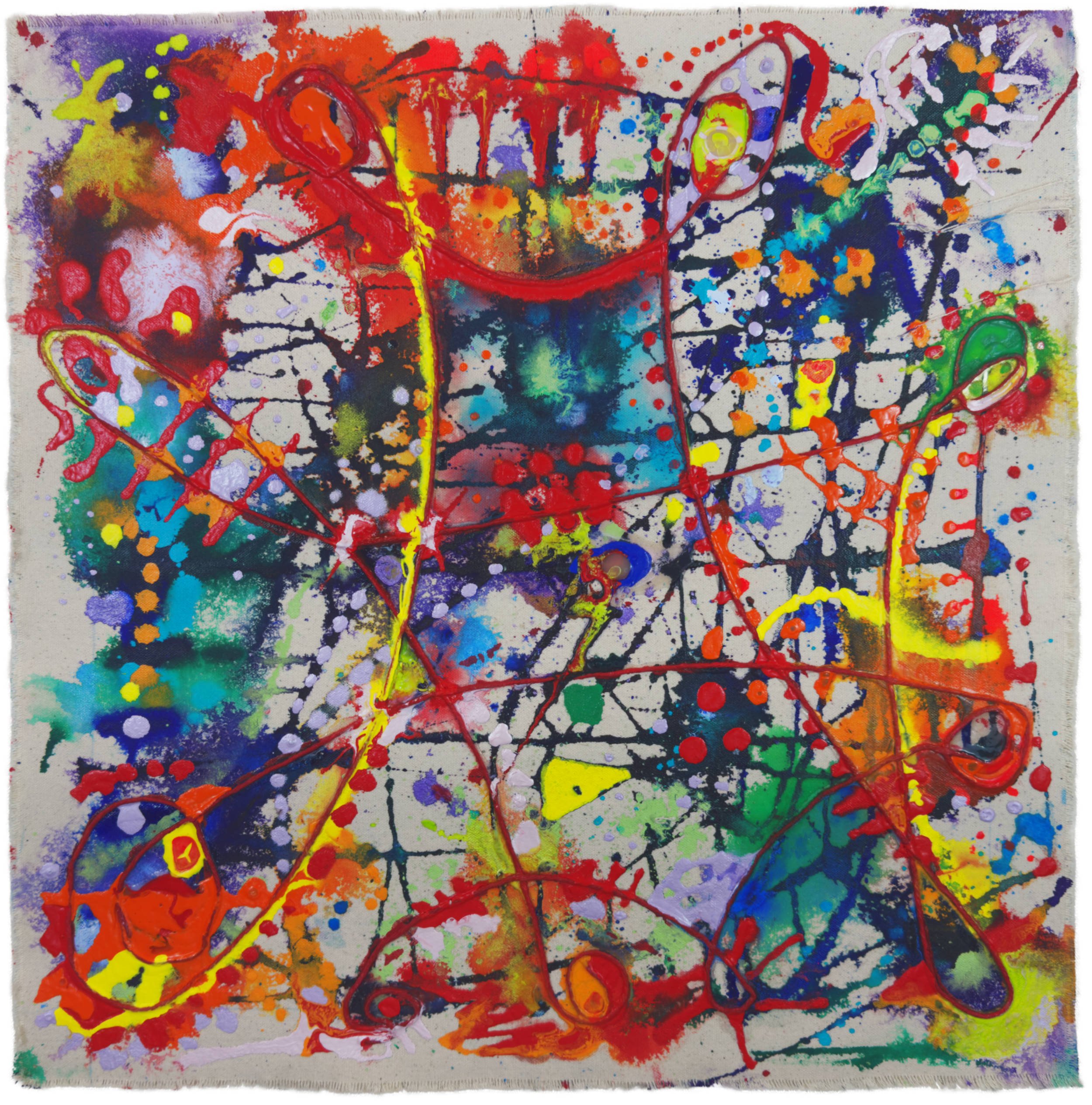 Play_01, 2024 - 19.63 x 19.13 in / 49.8 x 48.6 cm.