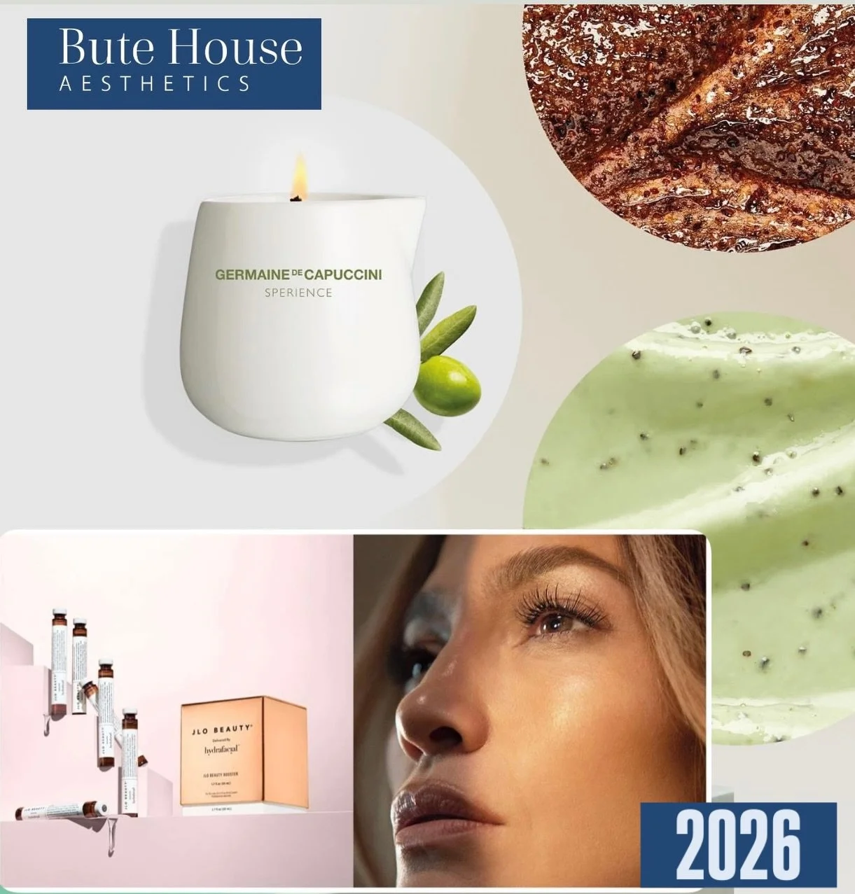 🎉 Reveal your ultimate glow up with our new year combo: a smoothing body exfoliation and firming mask paired with the iconic J.Lo Glow HydraFacial &mdash; shine brighter than 2026 fireworks 🎇