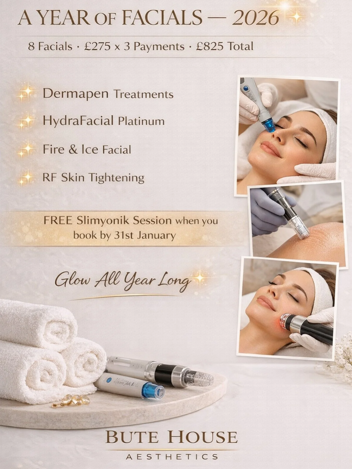 Skin goals in 2026 loading&hellip;

This comprehensive facial programme is designed to revitalise your complexion, enhance collagen production, smooth texture, and reduce puffiness&mdash;perfect for resetting after festive indulgences and maintaining