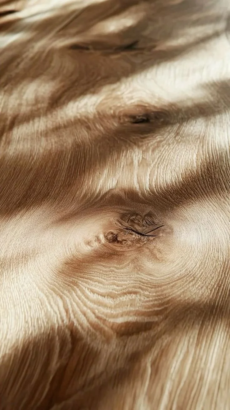 Close-up of a wooden surface with a natural grain pattern.