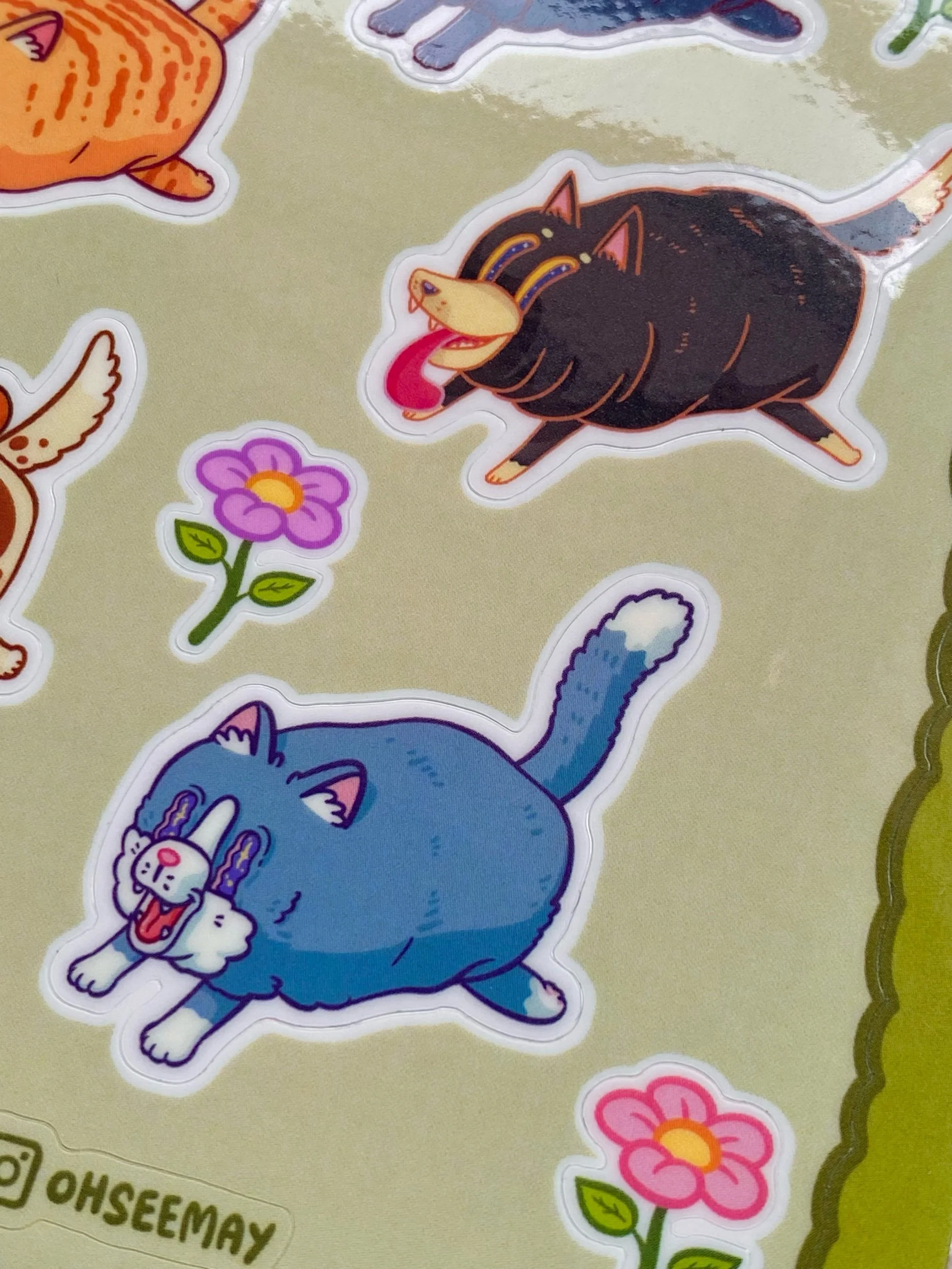 Close up - Malaysia cute & adorable animals sticker sheet Vinyl sticker Waterproof by OCMay