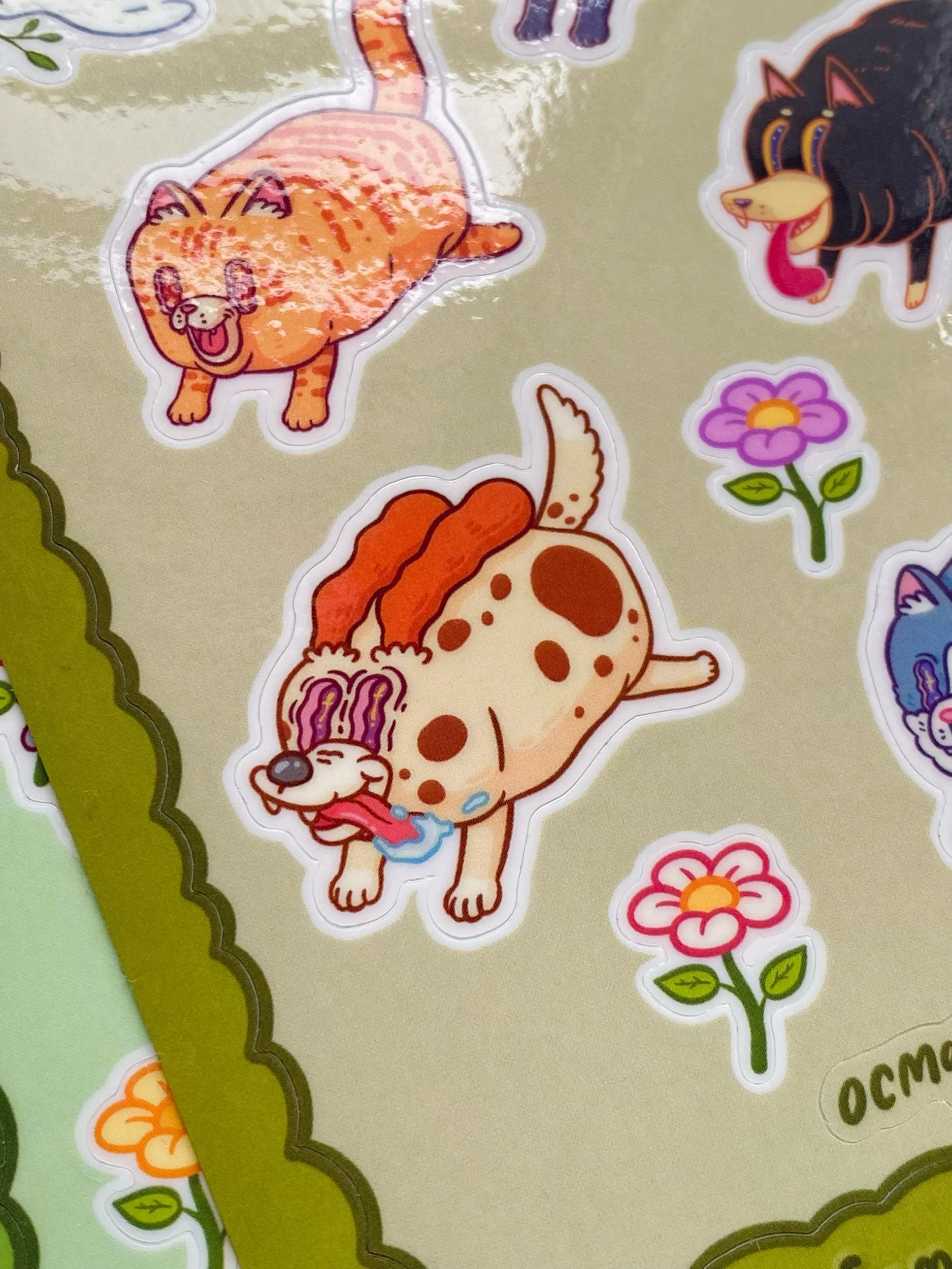 Close up - Malaysia cute & adorable animals sticker sheet Vinyl sticker Waterproof by OCMay