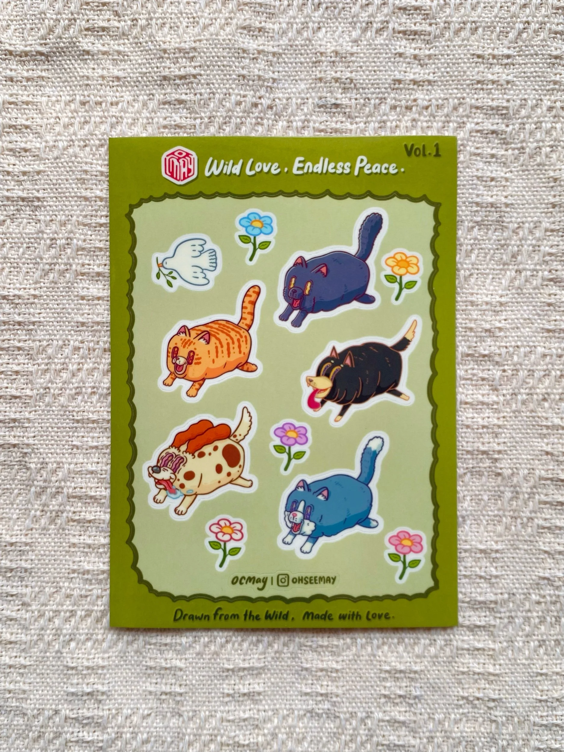 Malaysia cats & dogs cute & adorable animals sticker sheet Vinyl sticker Waterproof by OCMay