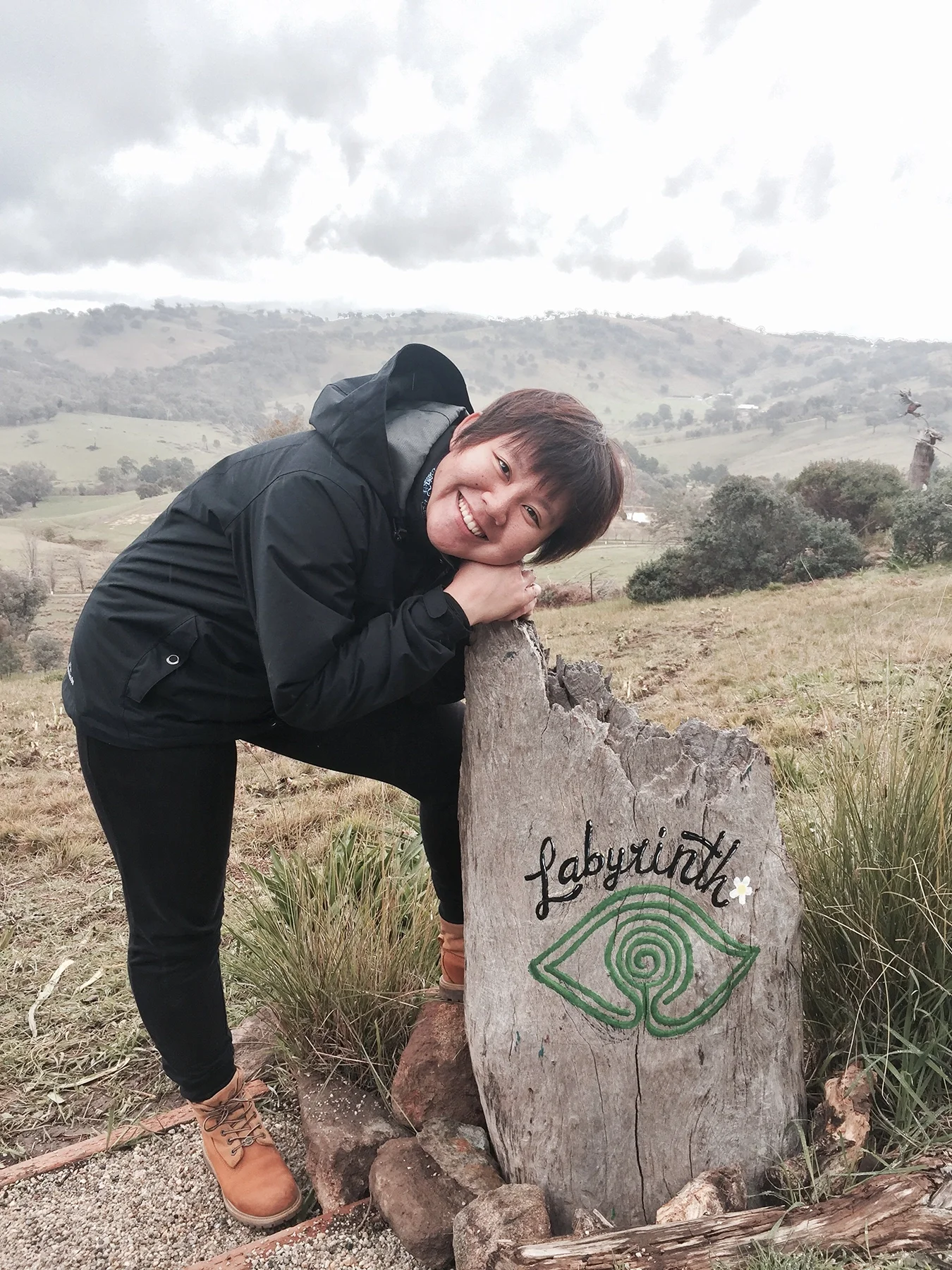 A photo of Malaysian women artist / illustrator who name OCMay (May) in Australia