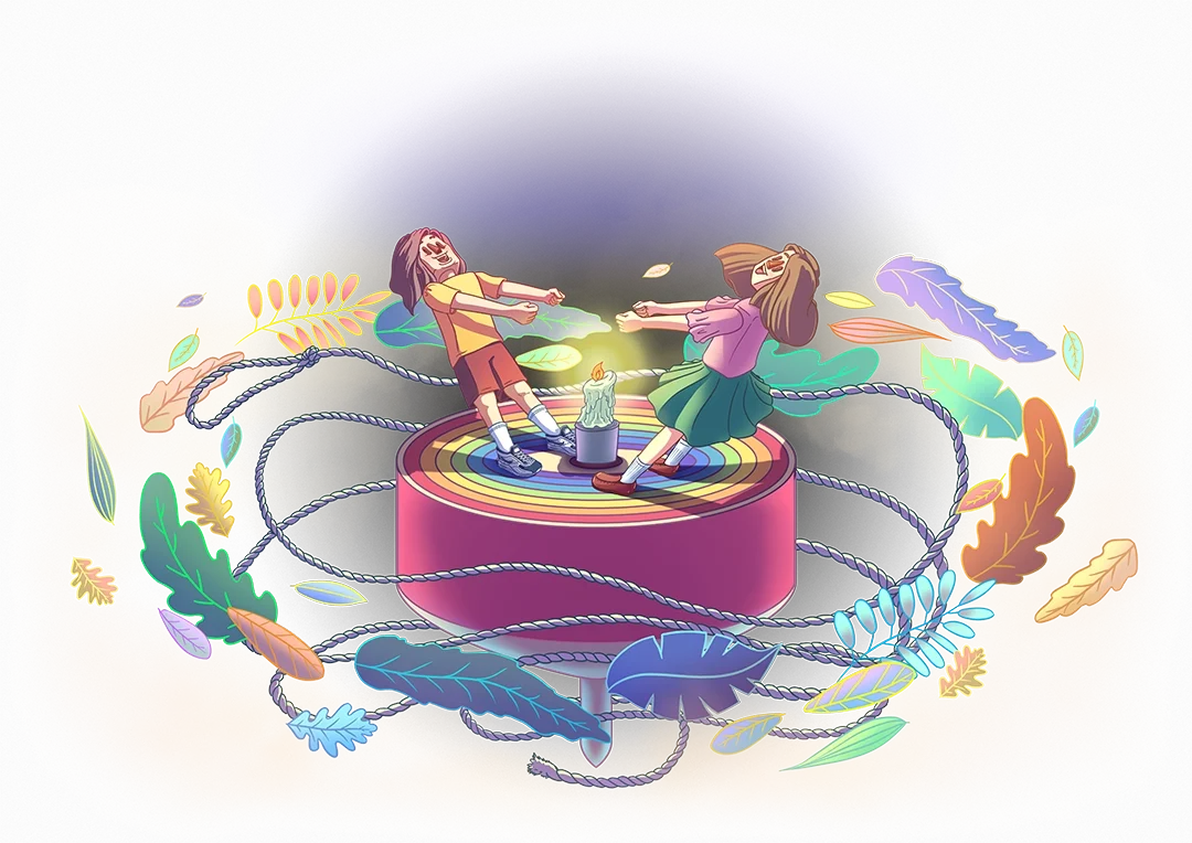 A conservation and climate art / Illustration "Invisible Relationship" by Malaysia artist  OCMay