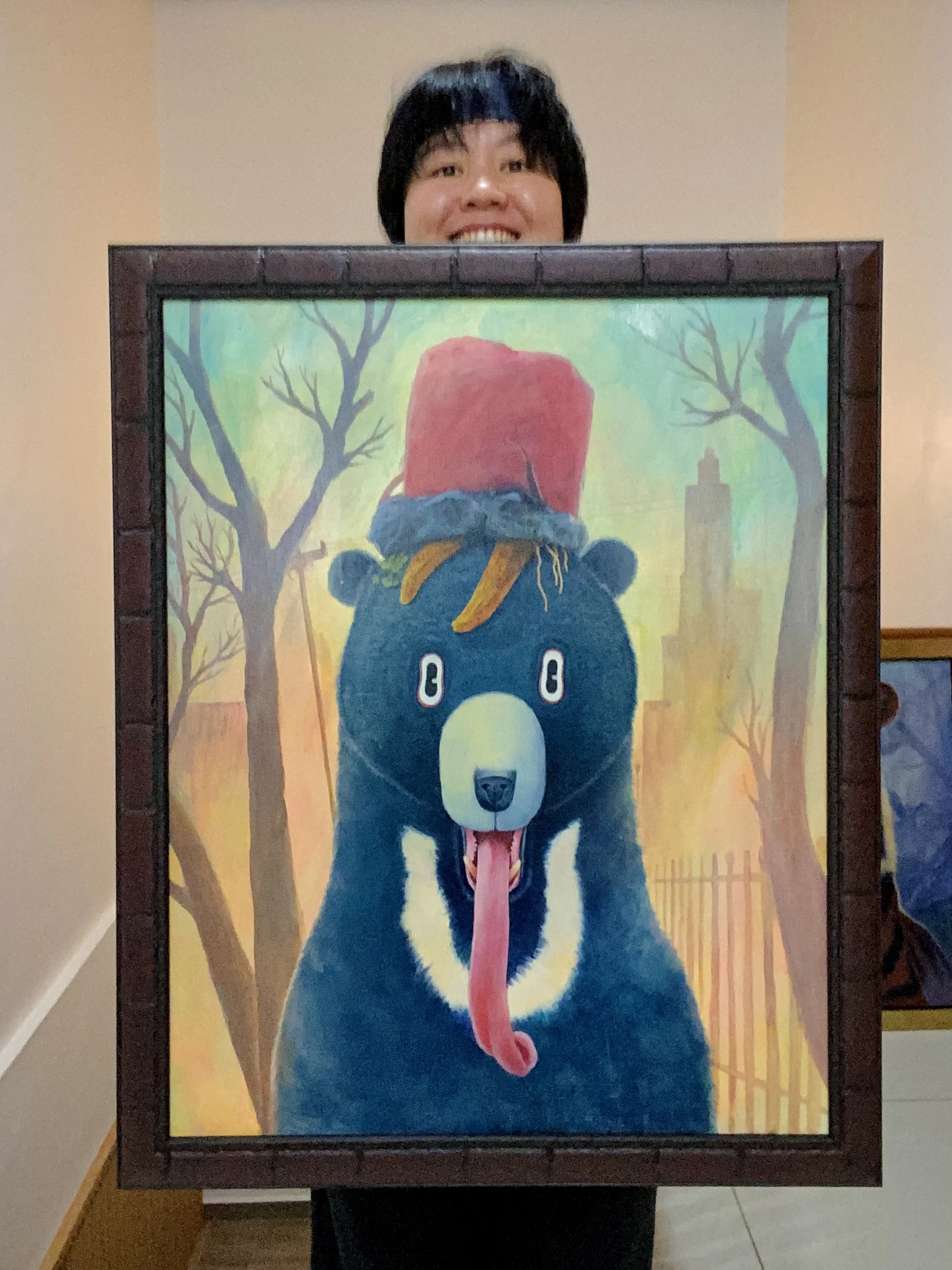 A Sun Bear Acrylic Painting by Artist OCMay