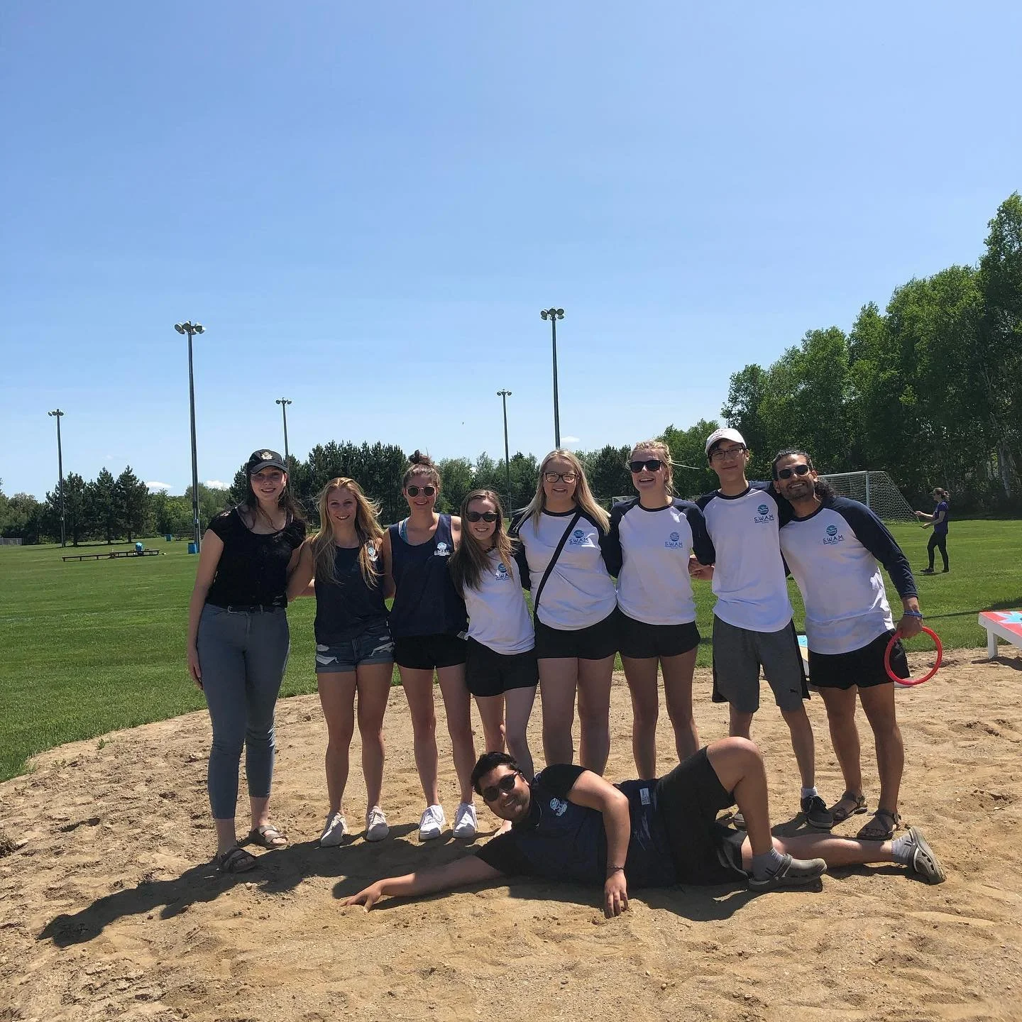 SWAM volunteers at a softball game