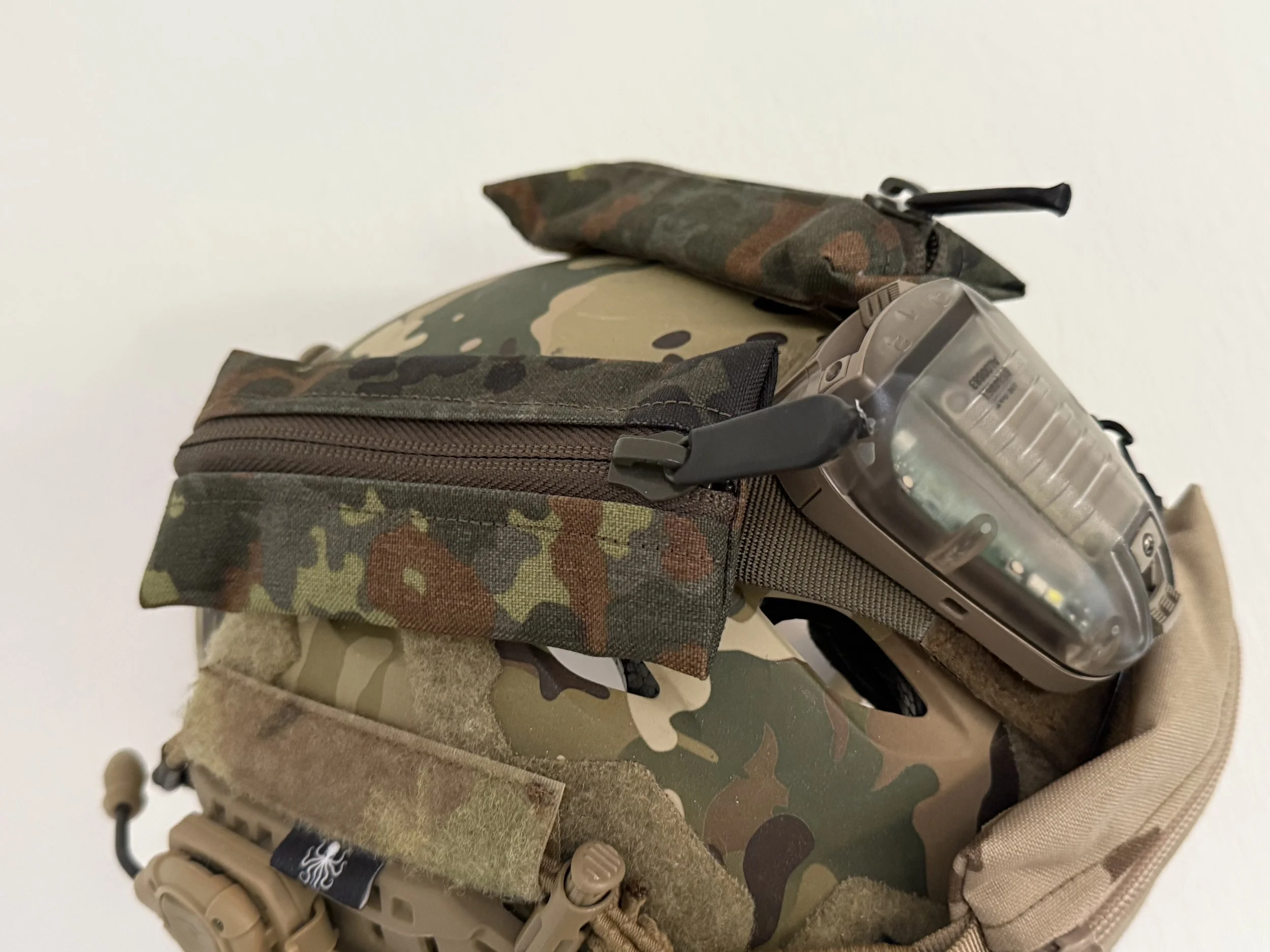 Ops Core Fast High Cut SF Bump with Tentaculum Retention Strip by Polymetis Systems and German Mountain Infantry Patch from MINISUMA Mali - Multicam Obscure Fast SF Super High Cut Bump
