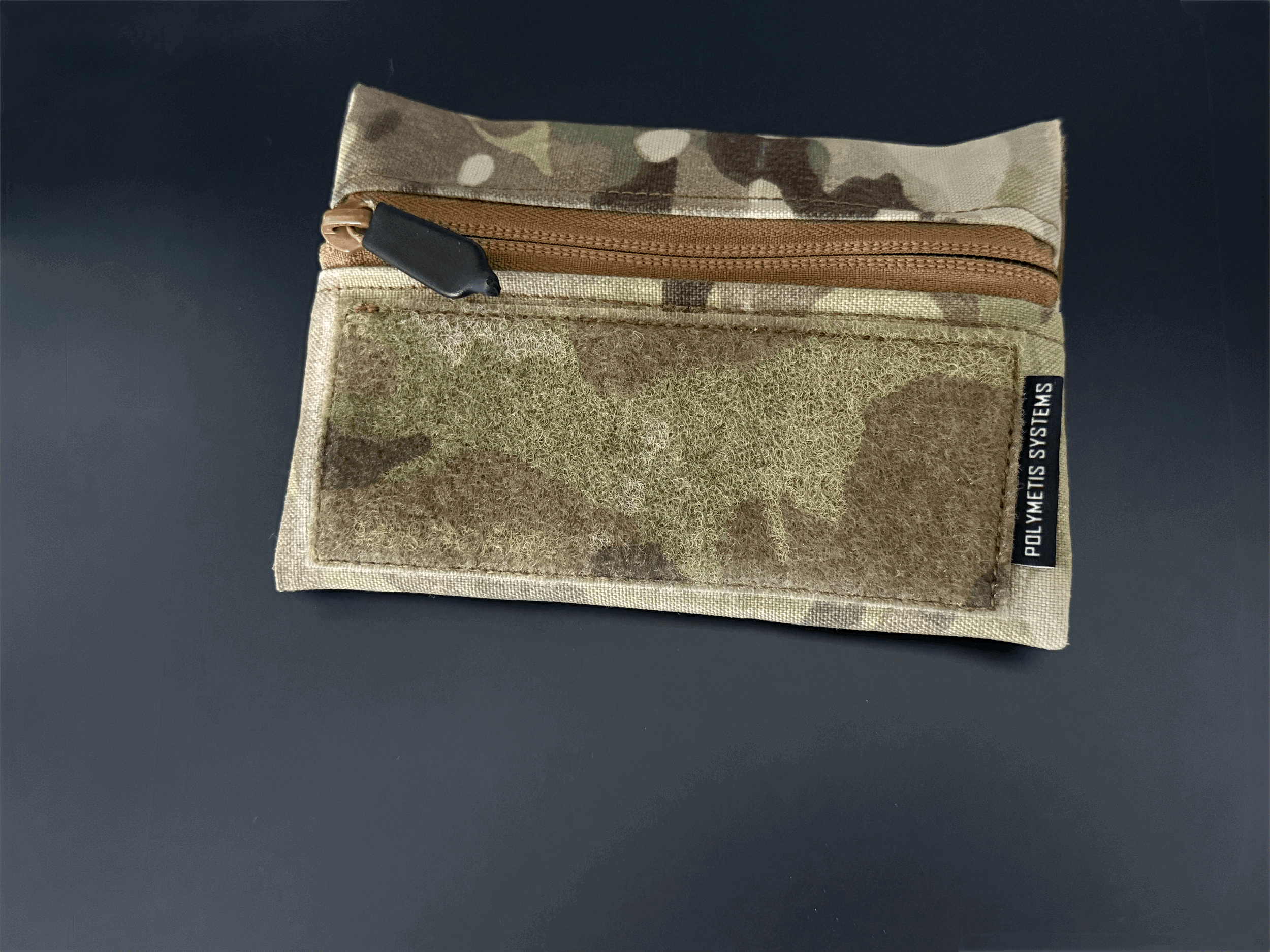 Poly Pocket 15x10 Admin Pouch for MOBAST System Bundeswehr Special Forces EGB KSK KSM Plate Carrier Small camouflage tactical pouch with MOLLE webbing and zipper closure in Crye Multicam