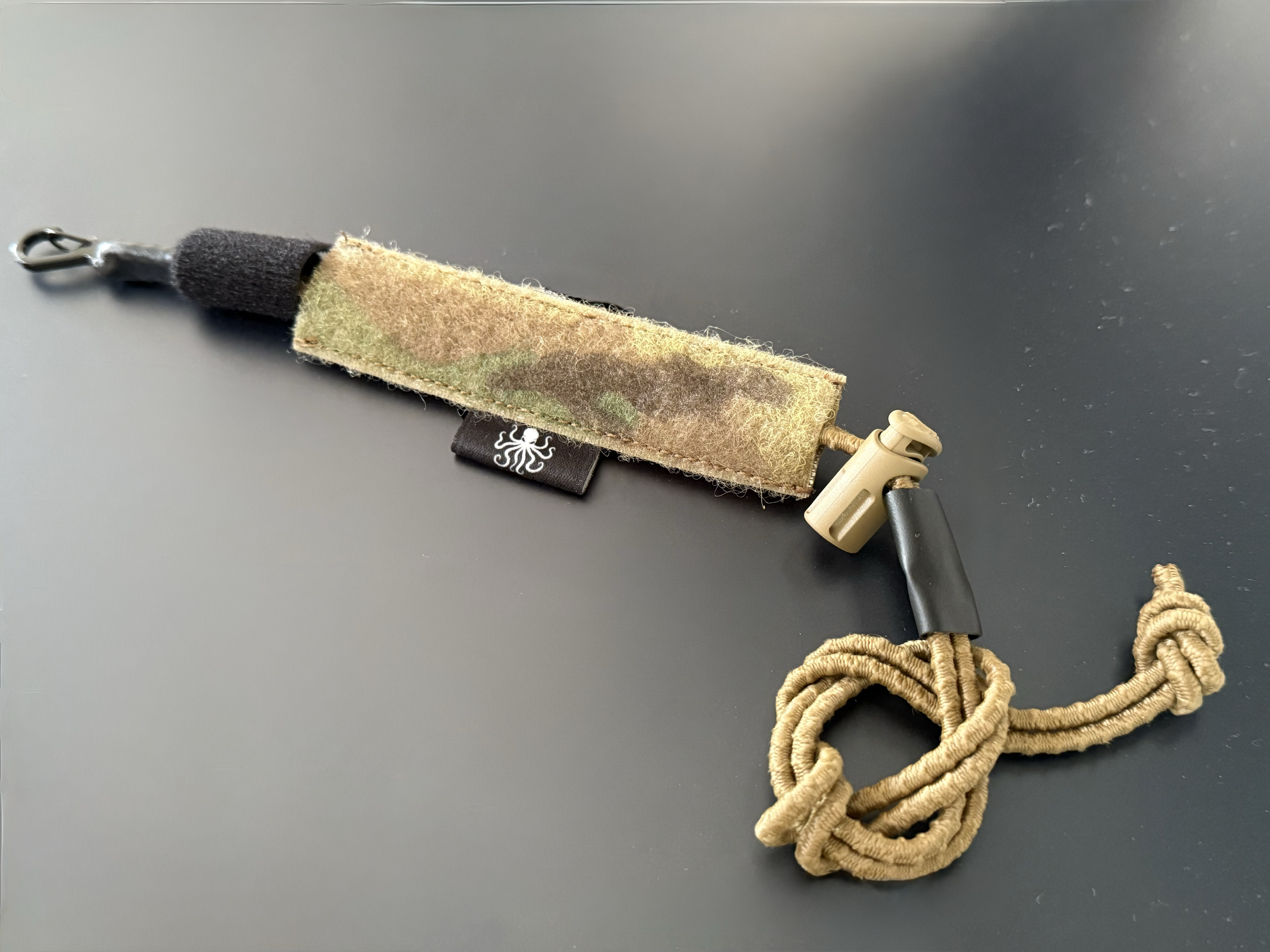 Polymetis Systems Helmet Night Vision Optic NODS NVG Elastic Retention Lanyard Strip with Velcro with One Wrap Velcro in Crye Precision Multicam MC