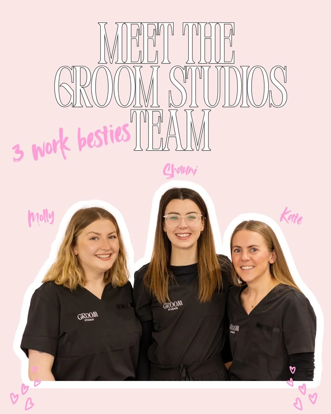 ✨ Meet the team ✨
Hi 👋🏻 we&rsquo;re Kate, Shauni &amp; Molly, the 3 work besties behind Groom Studios 🫶🏻
✨ come and chat to us for all your grooming needs 🐶 
#doggroomers #doggrooming #workbesties #doggroomersinamersham #amersham