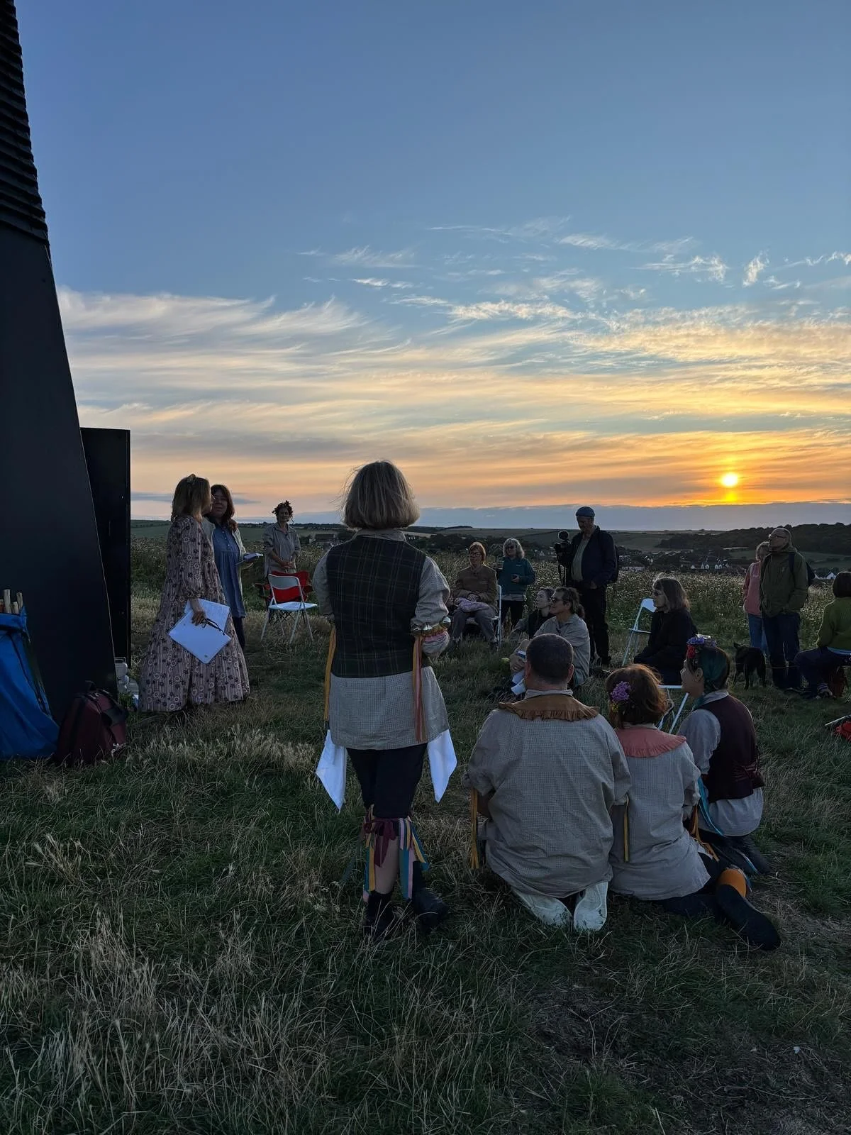 Dancing and singing at dawn for &lsquo;Up with the Larks&rsquo; folk song event in aid of Rottingdean Windmill