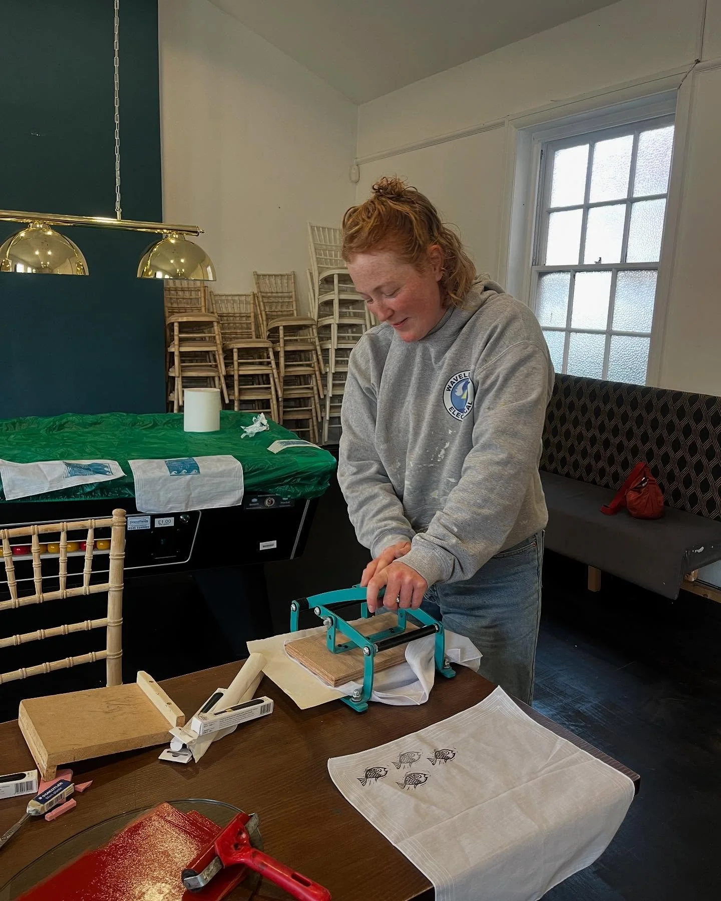 Printmaking! 
#kitmaking #morrislife