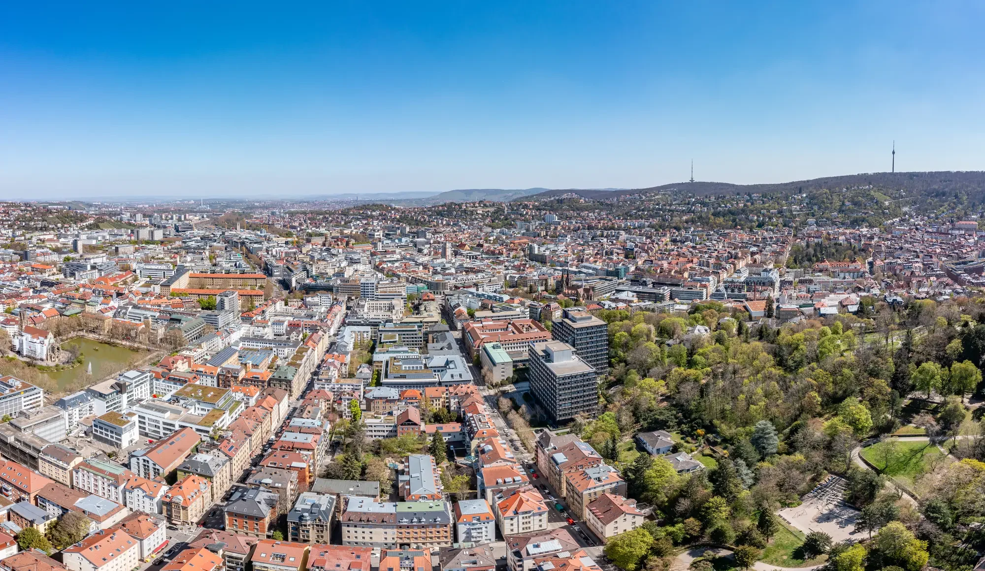 Luftbild Stuttgart mit Karlshöhe
