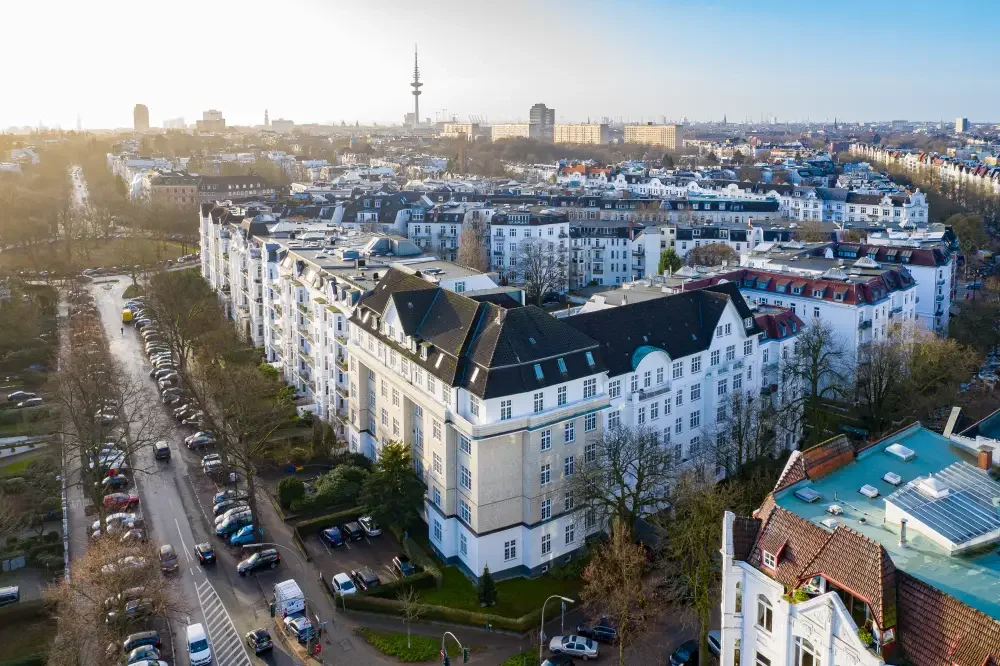 Hamburg Harvestehude Klosterstern Luftbild