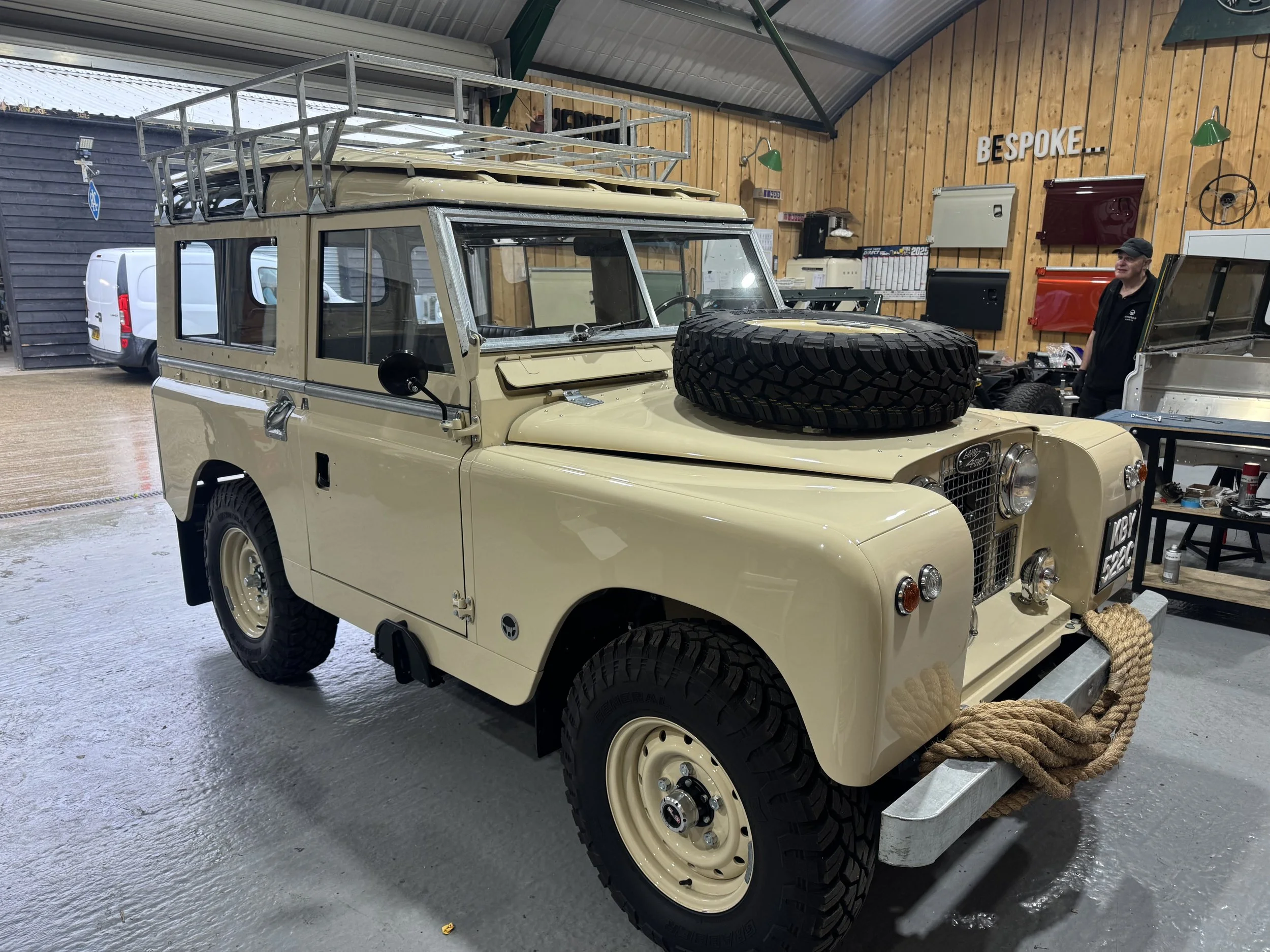 KBY Hardtop fully restored and installed with an original re-galvanised Brownchurch period correct roof rack&nbsp;