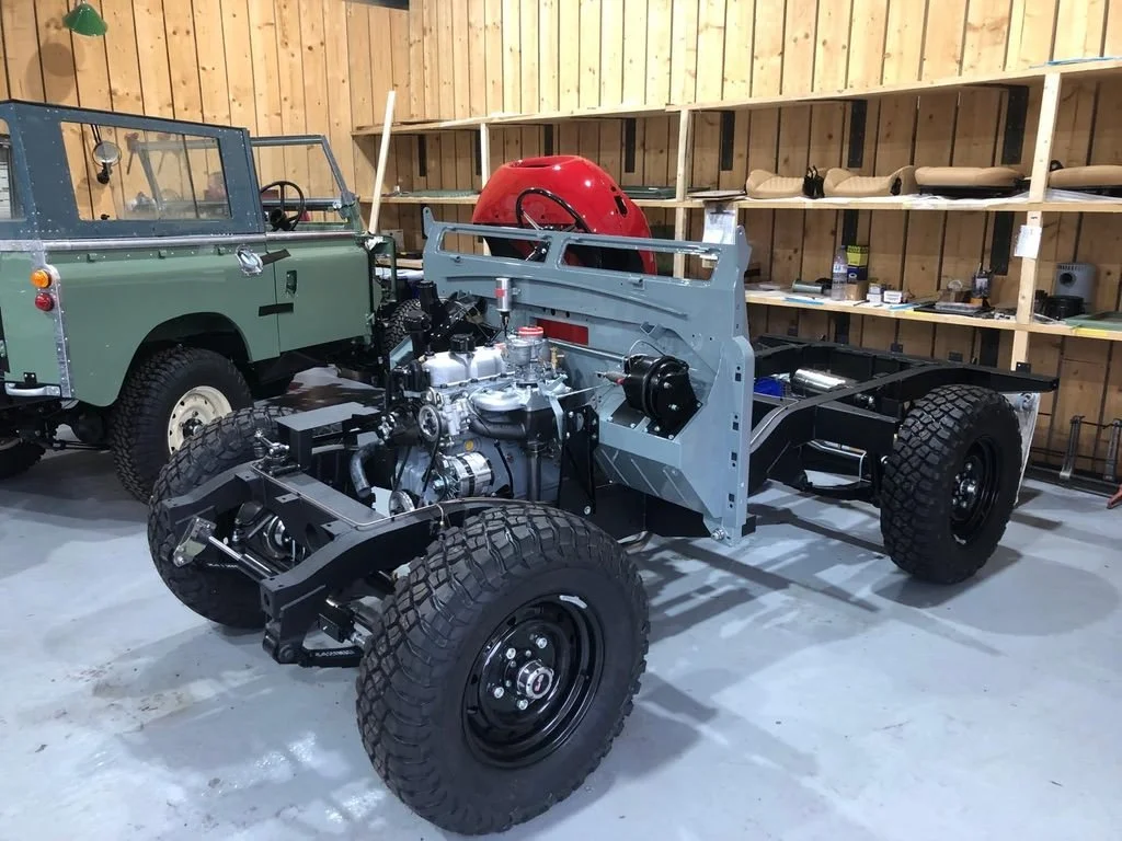 HKO up to rolling chassis and ready for bodywork