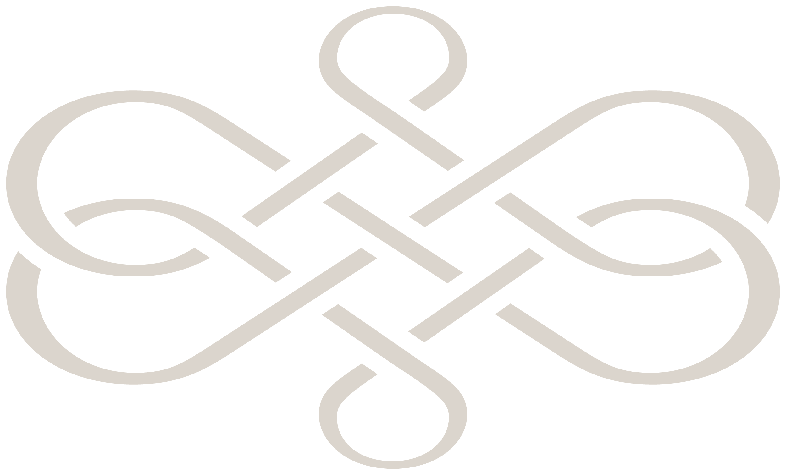 A black background with a white, minimalist, geometric line art design of interconnected loops and lines forming a symmetrical pattern.
