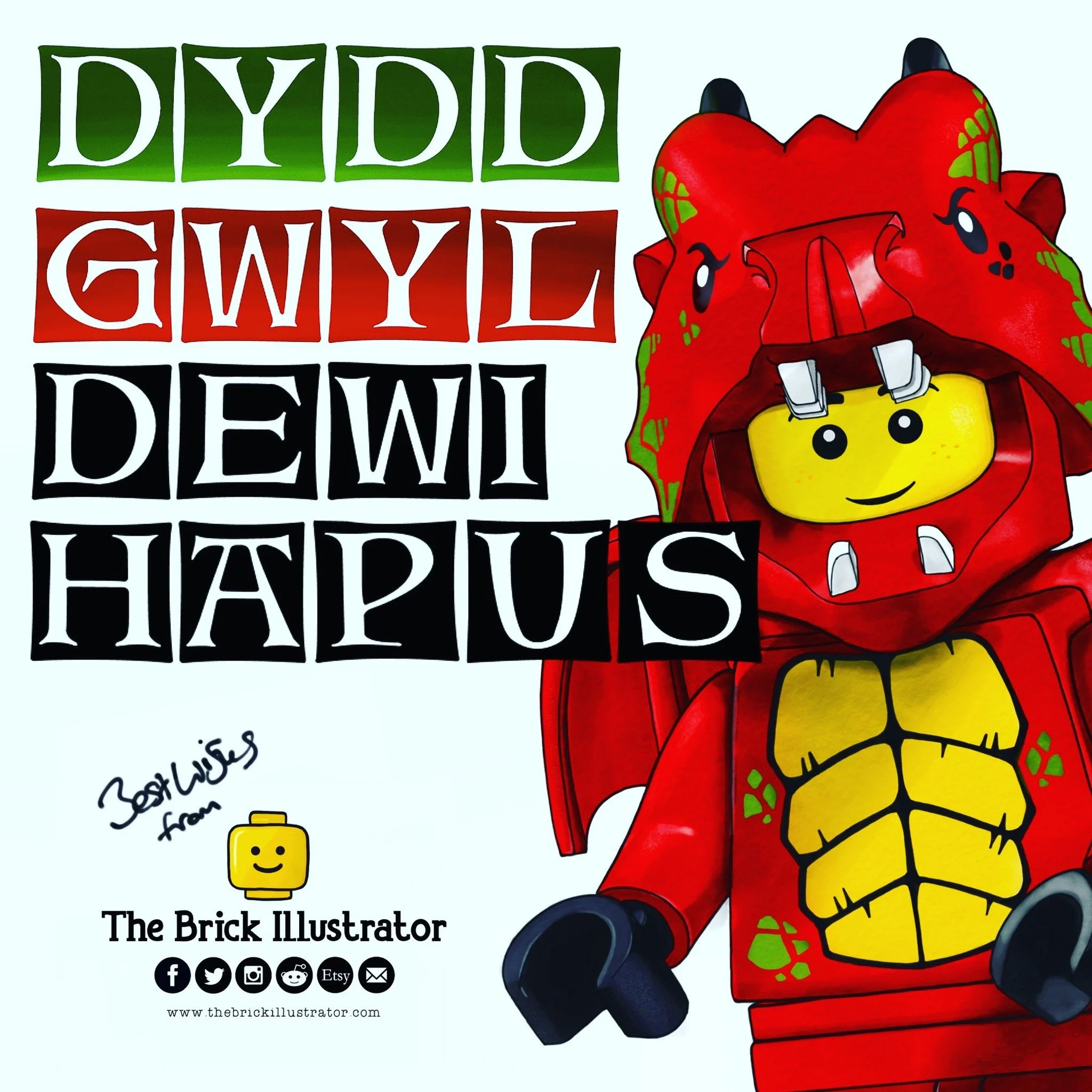 Dydd Gwyl Dewi Hapus! #wales #visitwales #dyddgwyldewi #dyddgwyldewihapus #welshlego #cymru #lego #legominifigures #legostagram #legolovers #legoart #legoartist #legoartistry #legoarts #legoartwork #iPadProart #ApplePencilart #adobefresco #brickart #