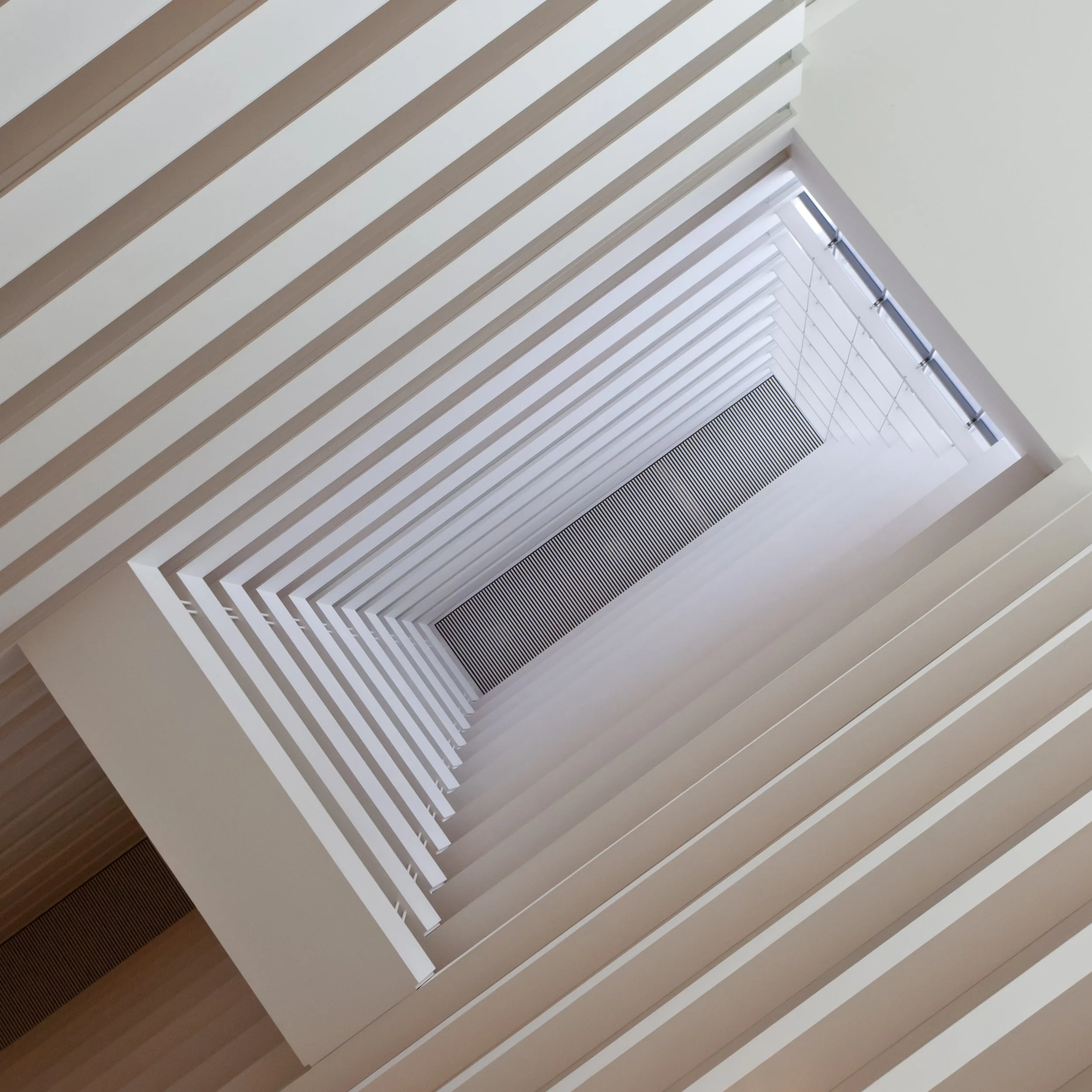 Looking up at a ceiling feature in Singapore