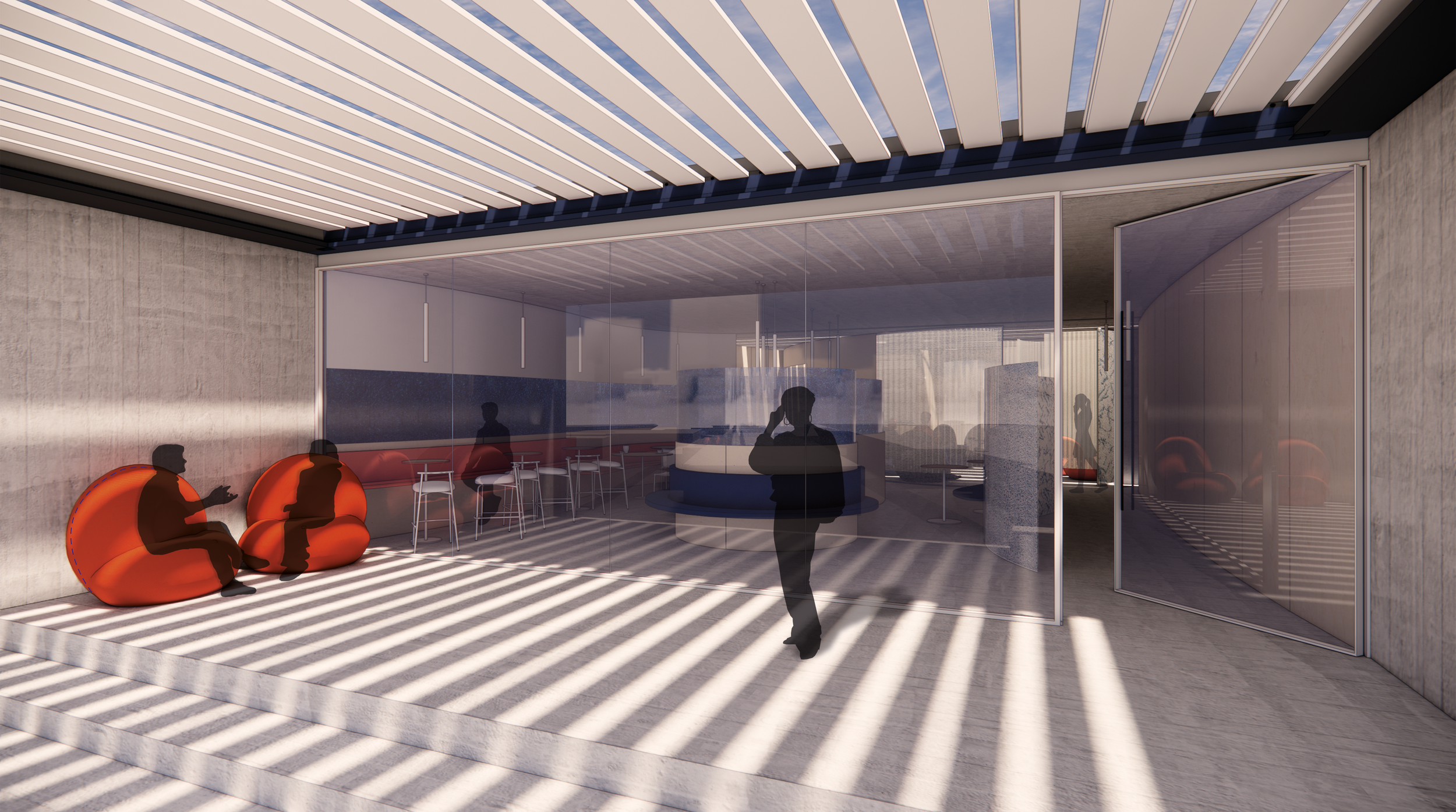 Terrasse au dernier étage 