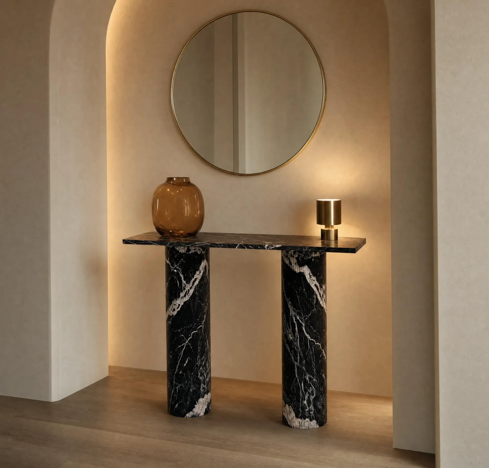 Ombrure mini - Console Rectangulaire - Marbre Nero Maquina