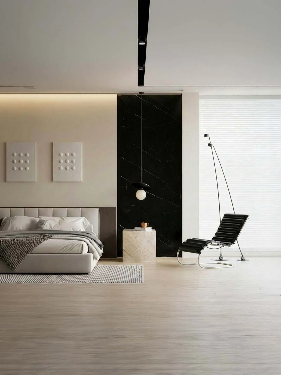 Gema - Table d’appoint Cubique - Marbre Crema