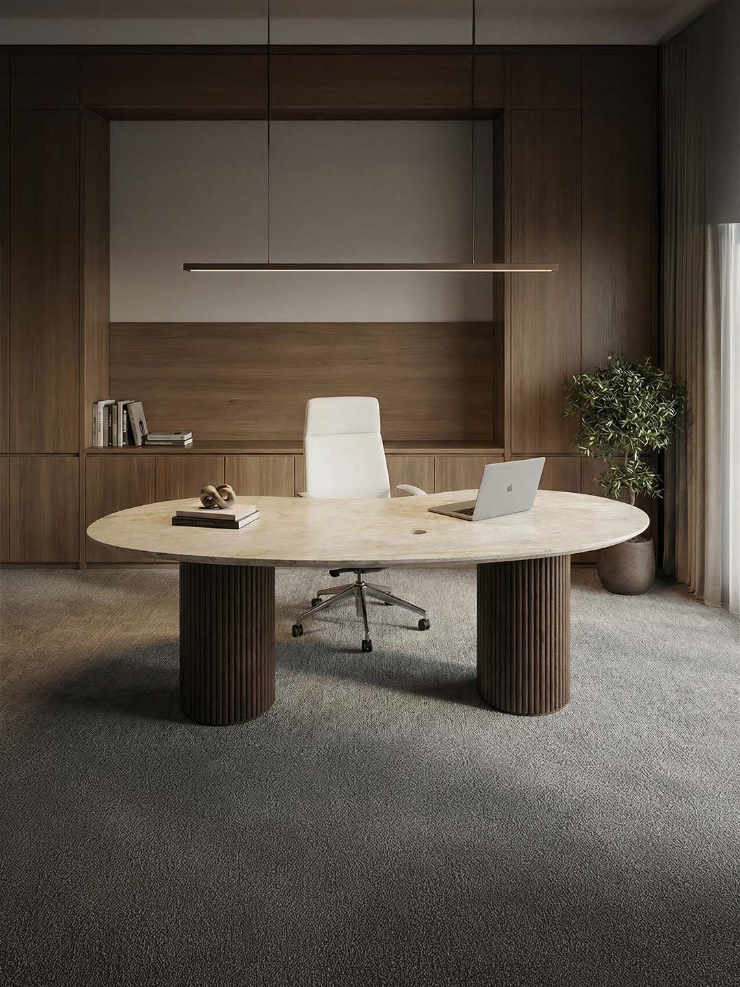 Aérolithite - Bureau de direction - Marbre Crema