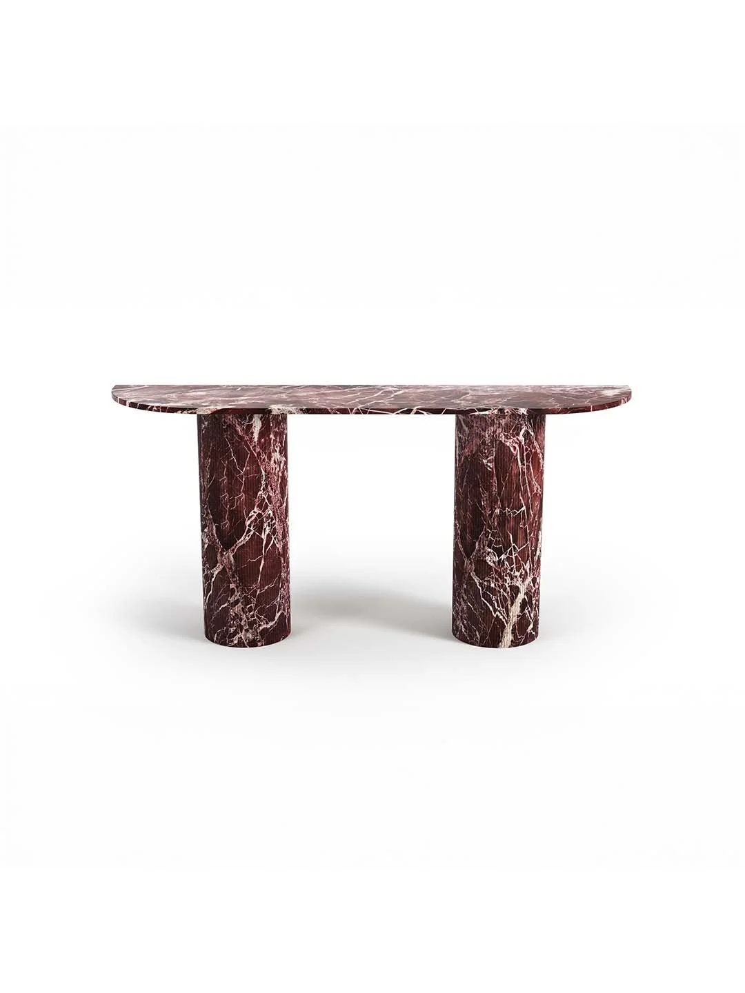 TABLE CONSOLE - DEMI-CERCLE 180CM - MARBRE ROSSO LEVANO 1.jpg
