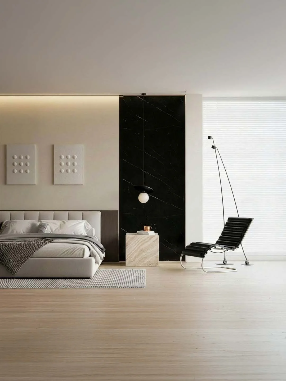 Gema - Table d’appoint Cubique - Travertin Classique