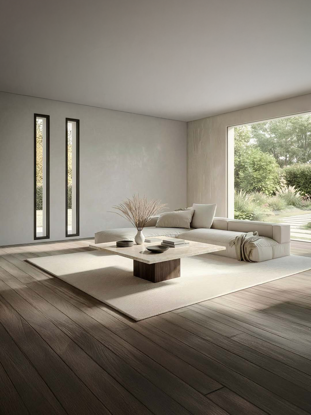 Carrera - Table basse Carrée - Marbre Crema