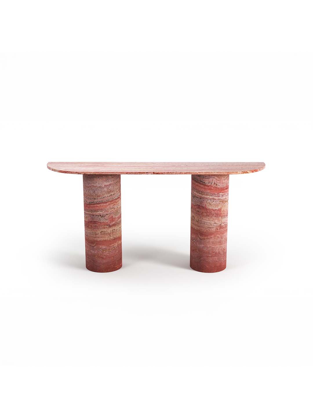 TABLE CONSOLE - DEMI-CERCLE 180CM - TRAVERTIN ROUGE 1.jpg