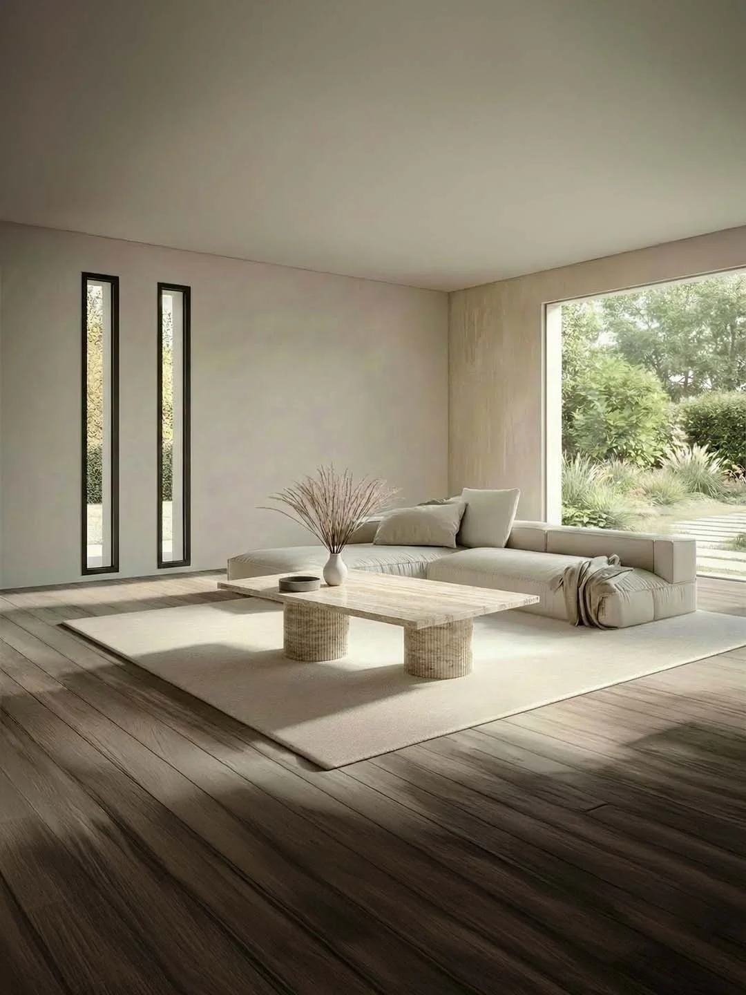 Jaspura - Table basse Rectangulaire - Travertin Classique