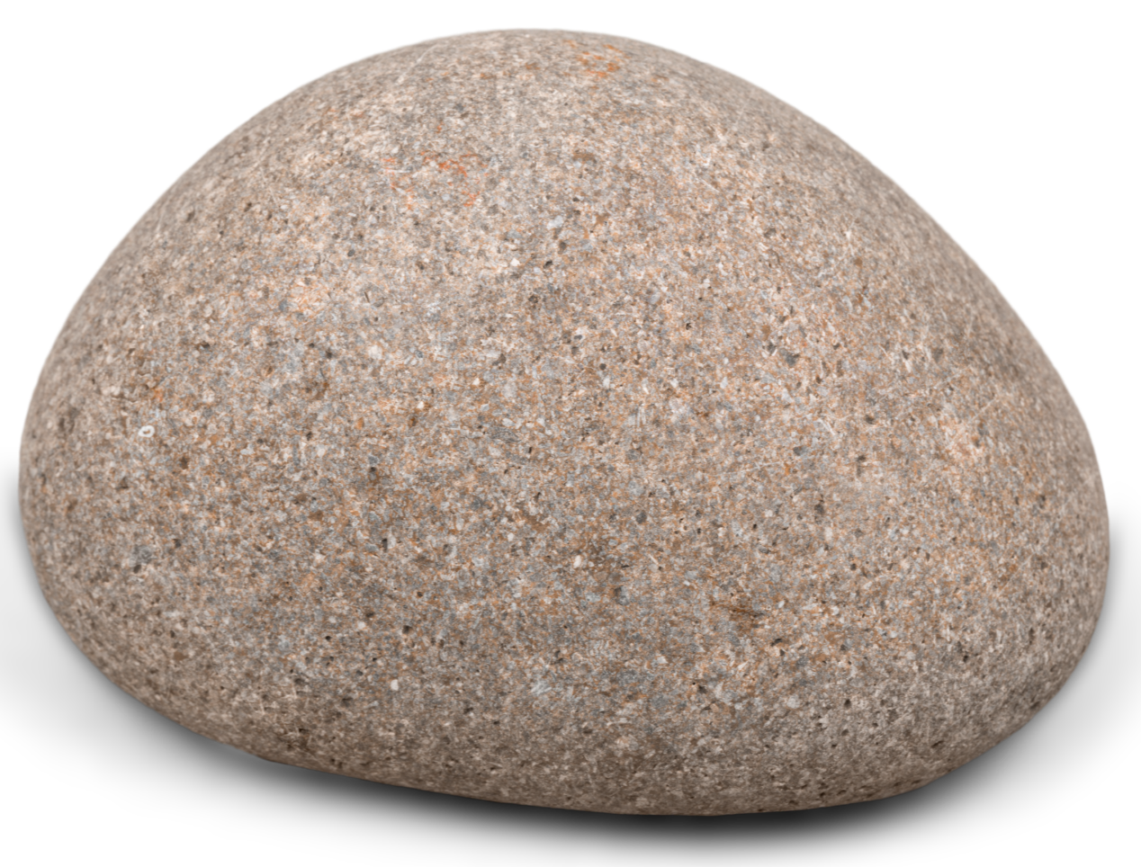Close-up image of a smooth, rounded gray stone with a slightly textured surface.