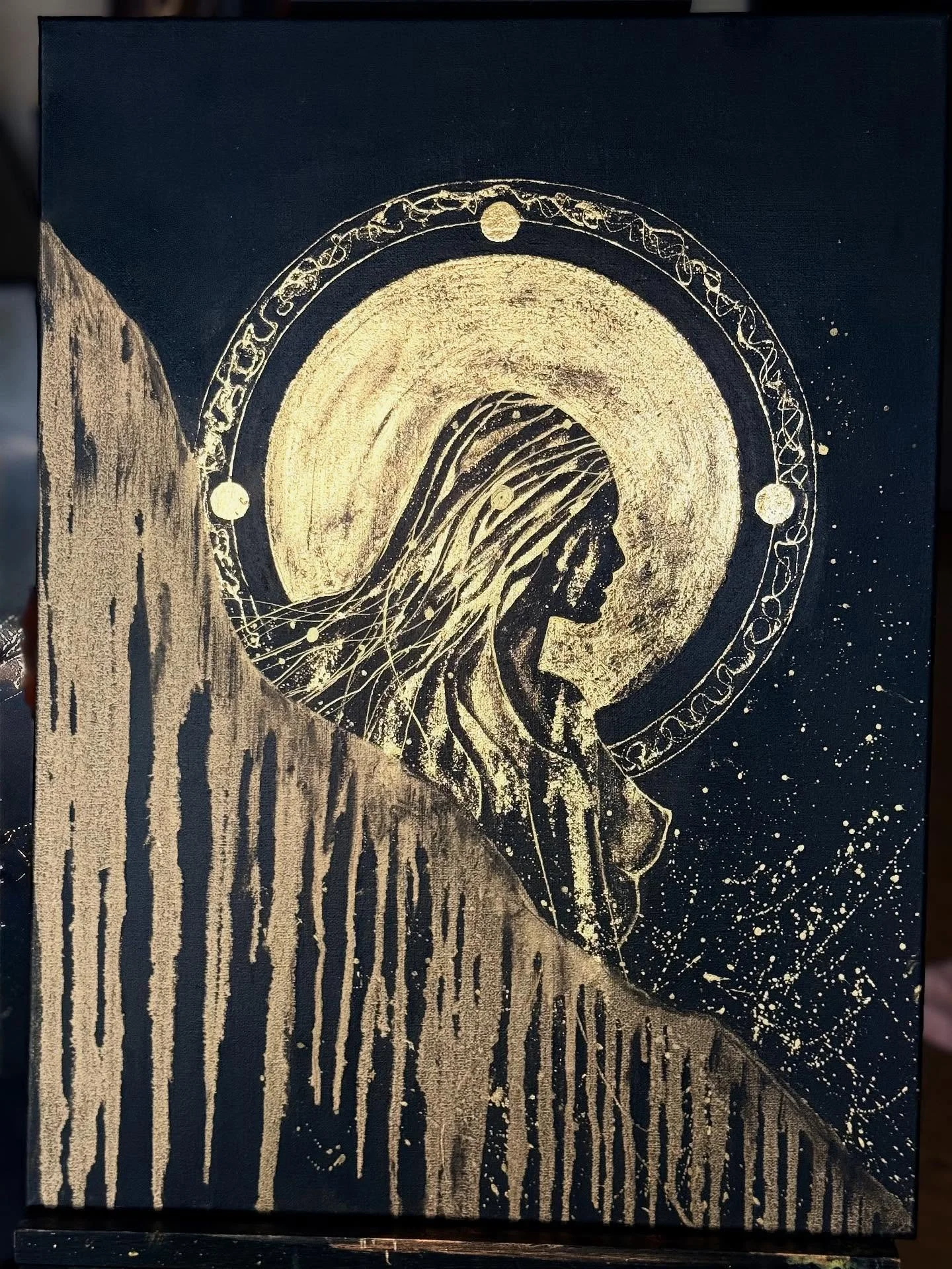 🖤✨Teaching chaos my rhythm ✨🖤 #blackandgoldart #darkfeminineenergy #octoberink