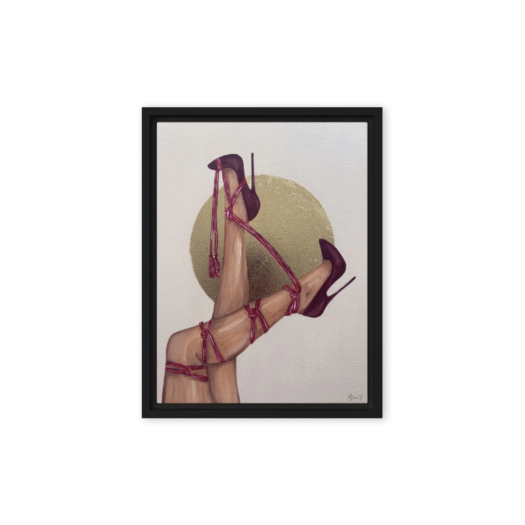 His forever Rope Bunny  - Framed Print Canvas