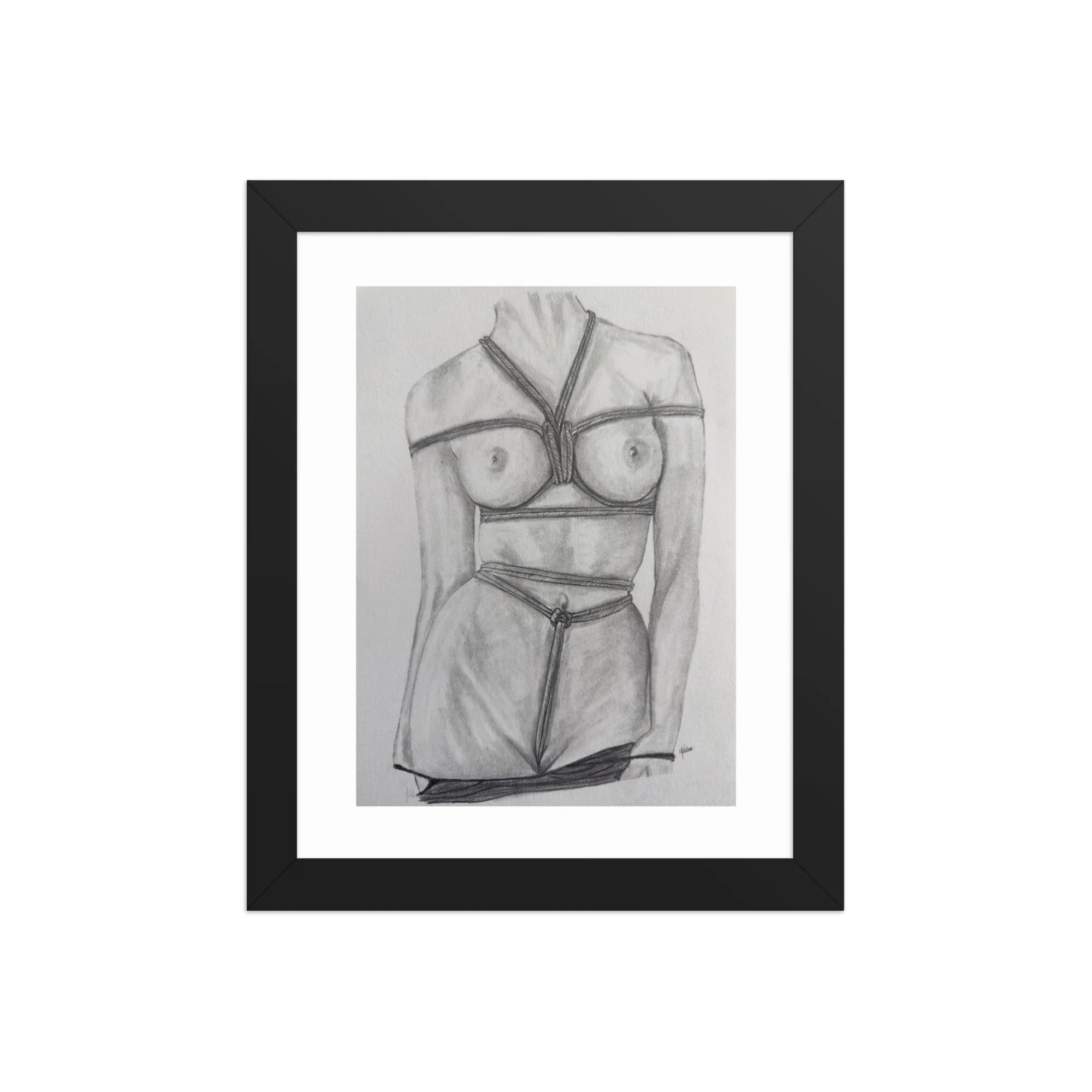 Tetheredly His - Framed Print Art