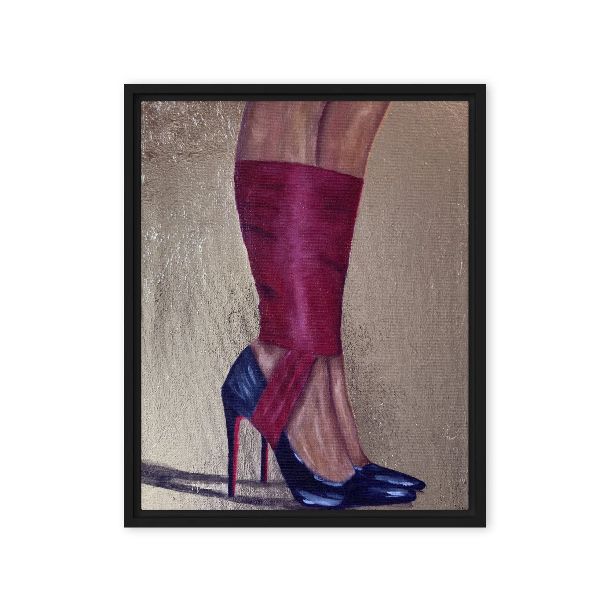Bound in silk - Framed Print Canvas