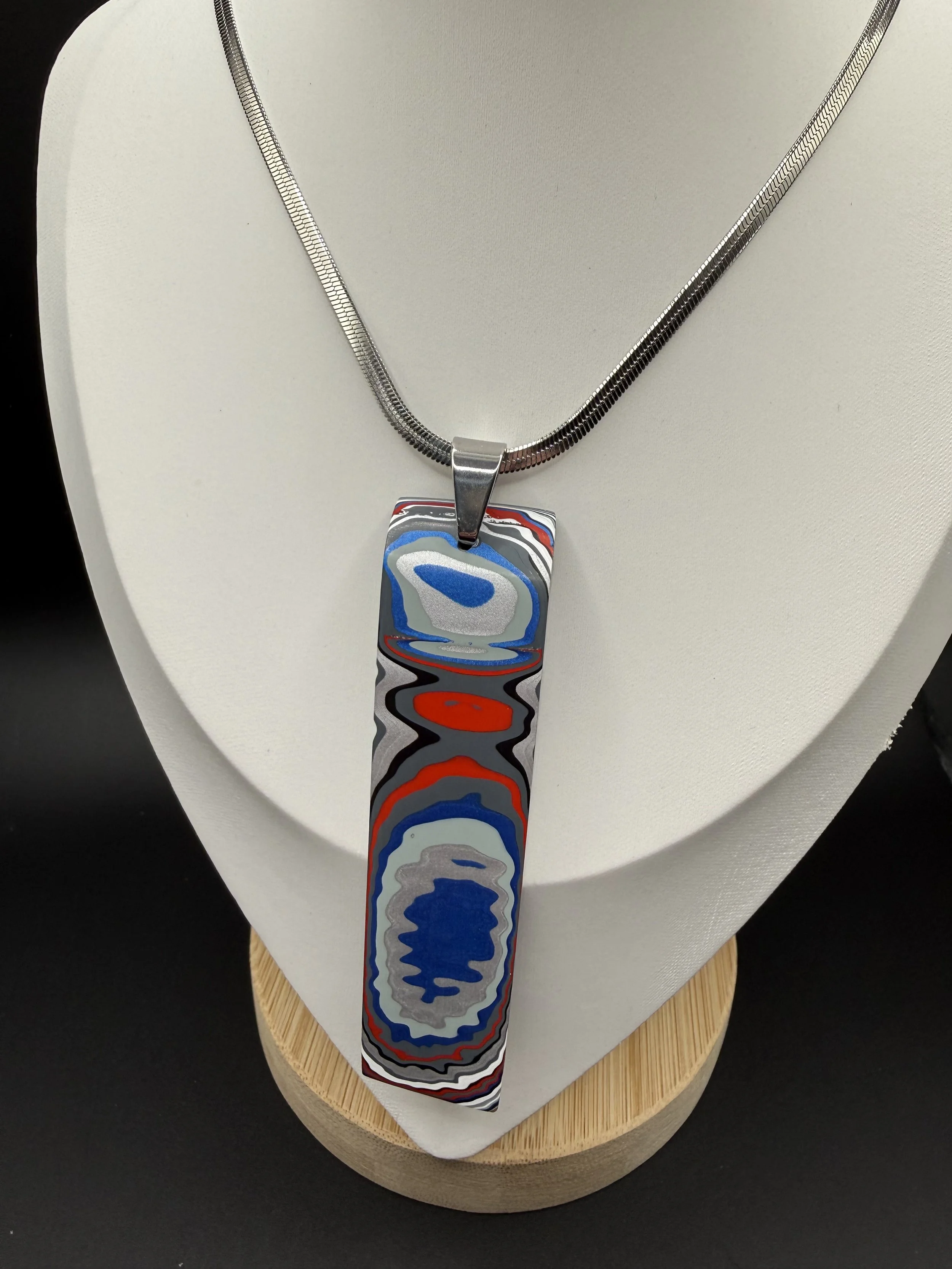 Bold N Beautiful Handcrafted Jeep Fordite Pendant Necklace