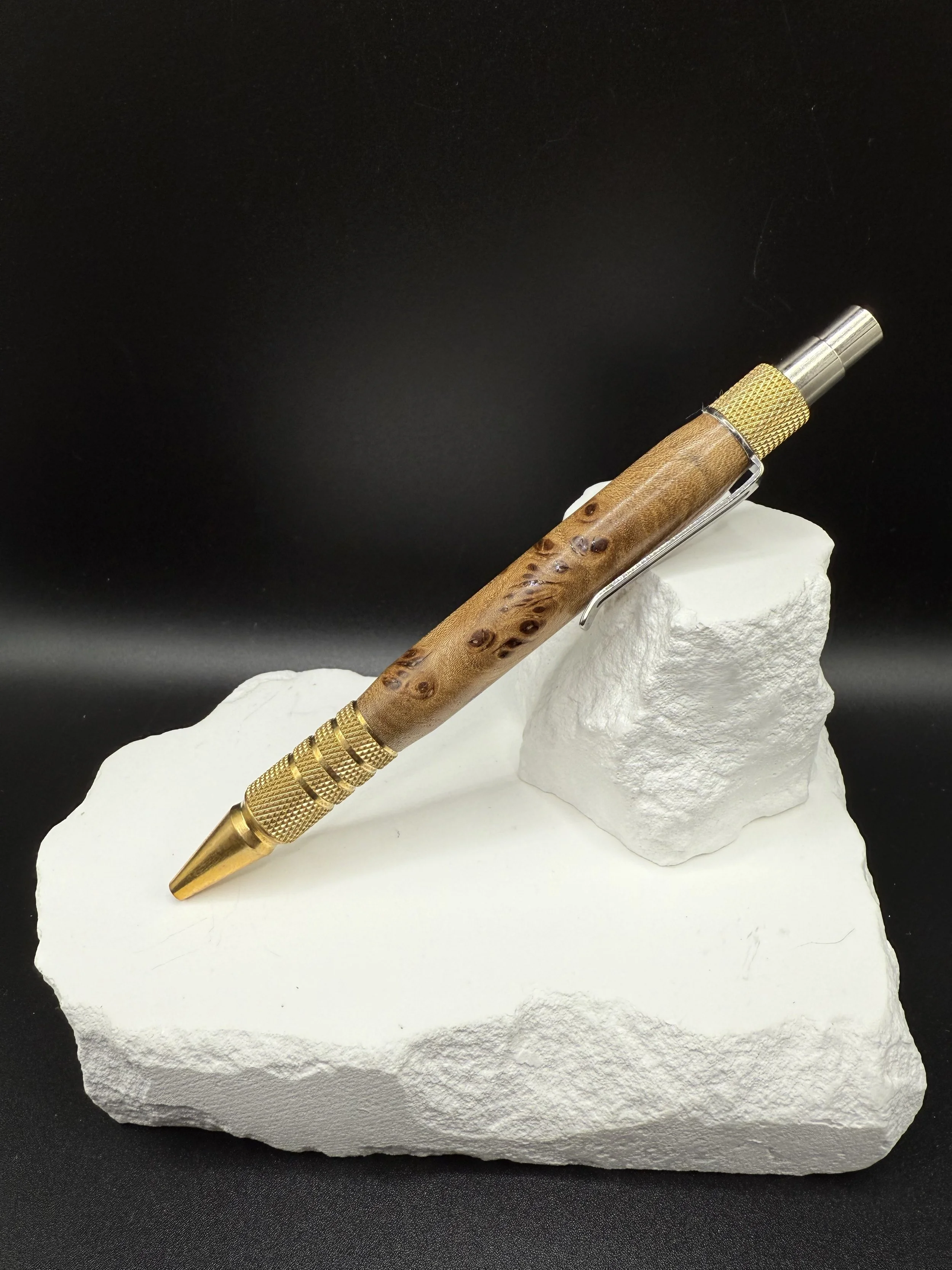 Elm Burl DuraClick EDC Ballpoint pen